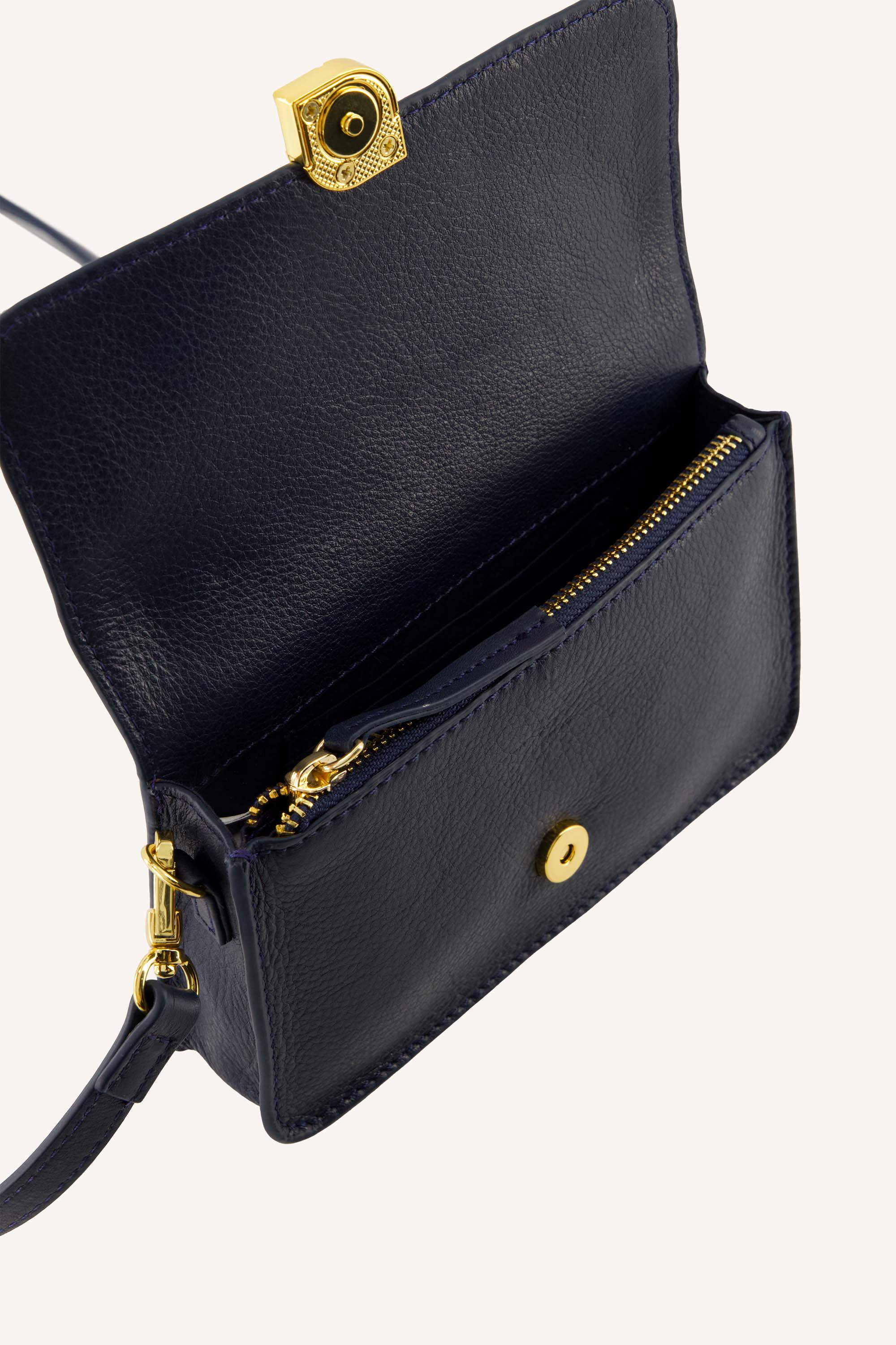 loua leather bag | navy blue - Image 4