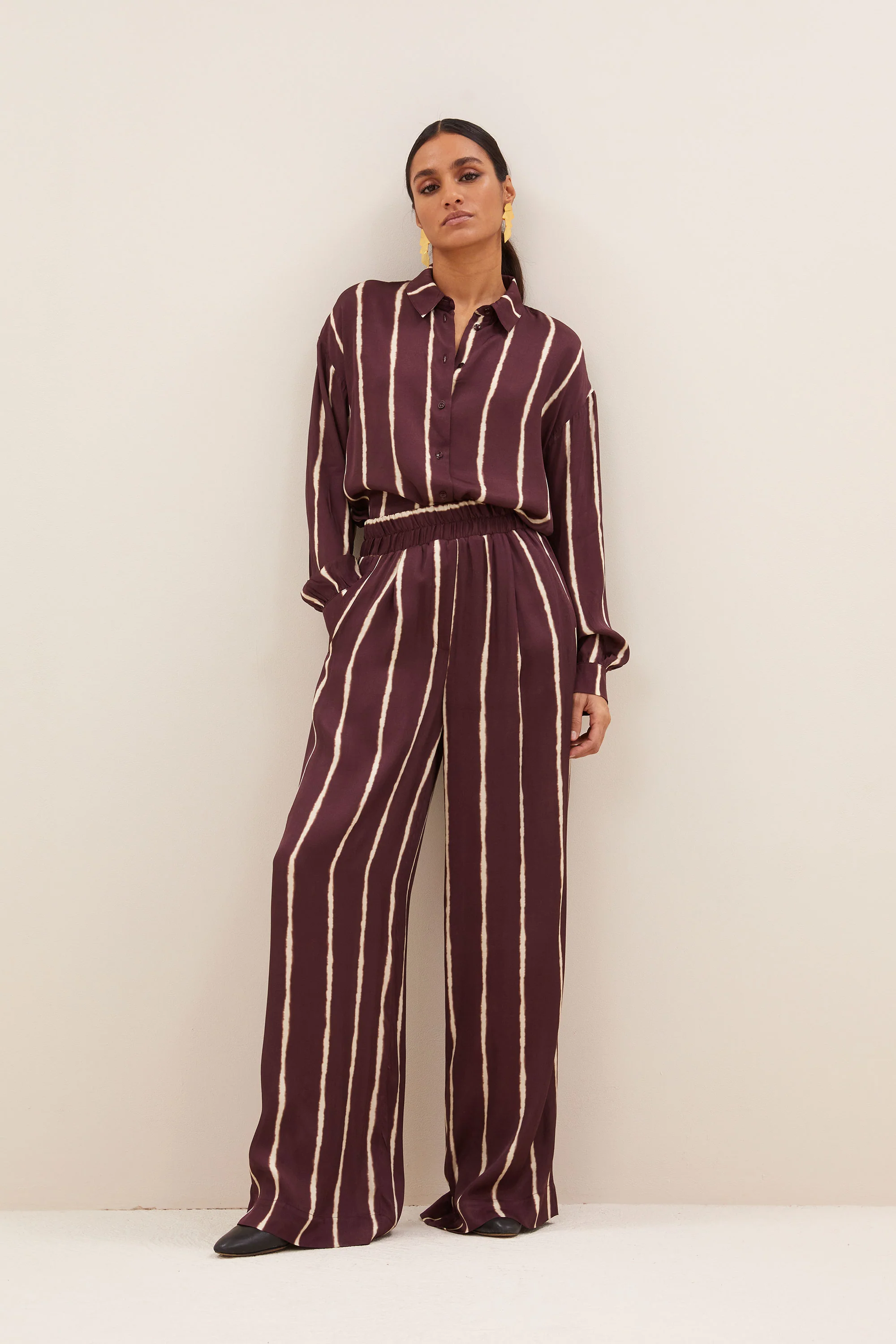 lykke tie dye blouse | pecan tie dye stripe - Image 4
