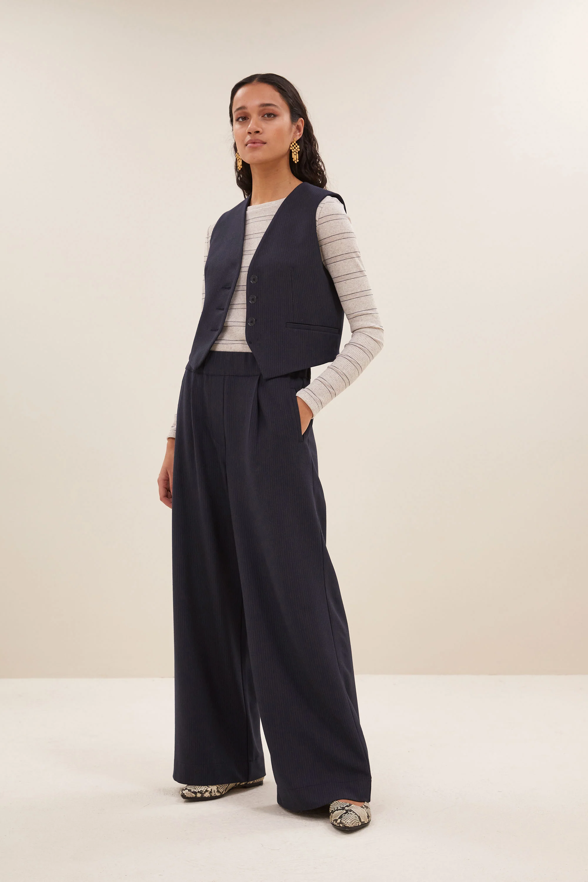 lynn copper stripe gilet | copper stripe - Image 6