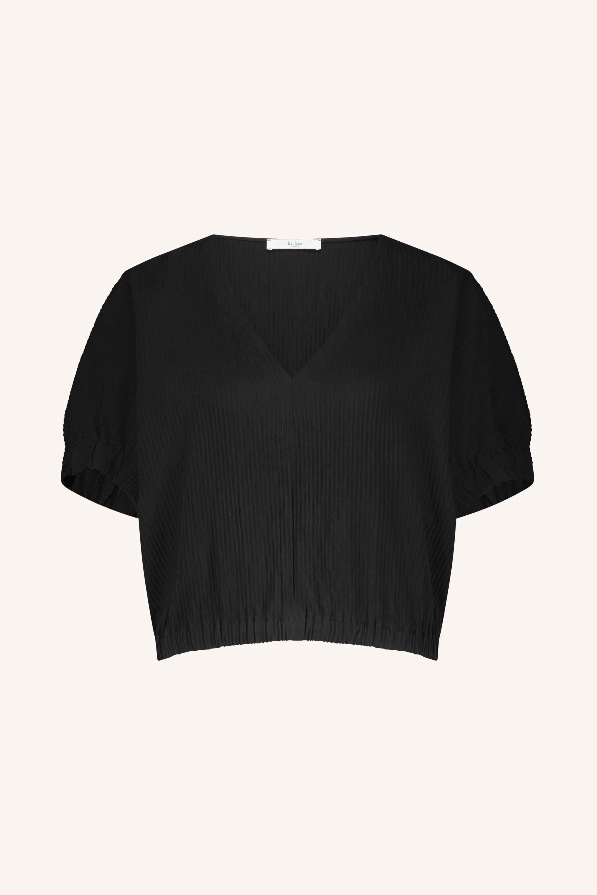 mabel structure stripe blouse | jet black - Image 6