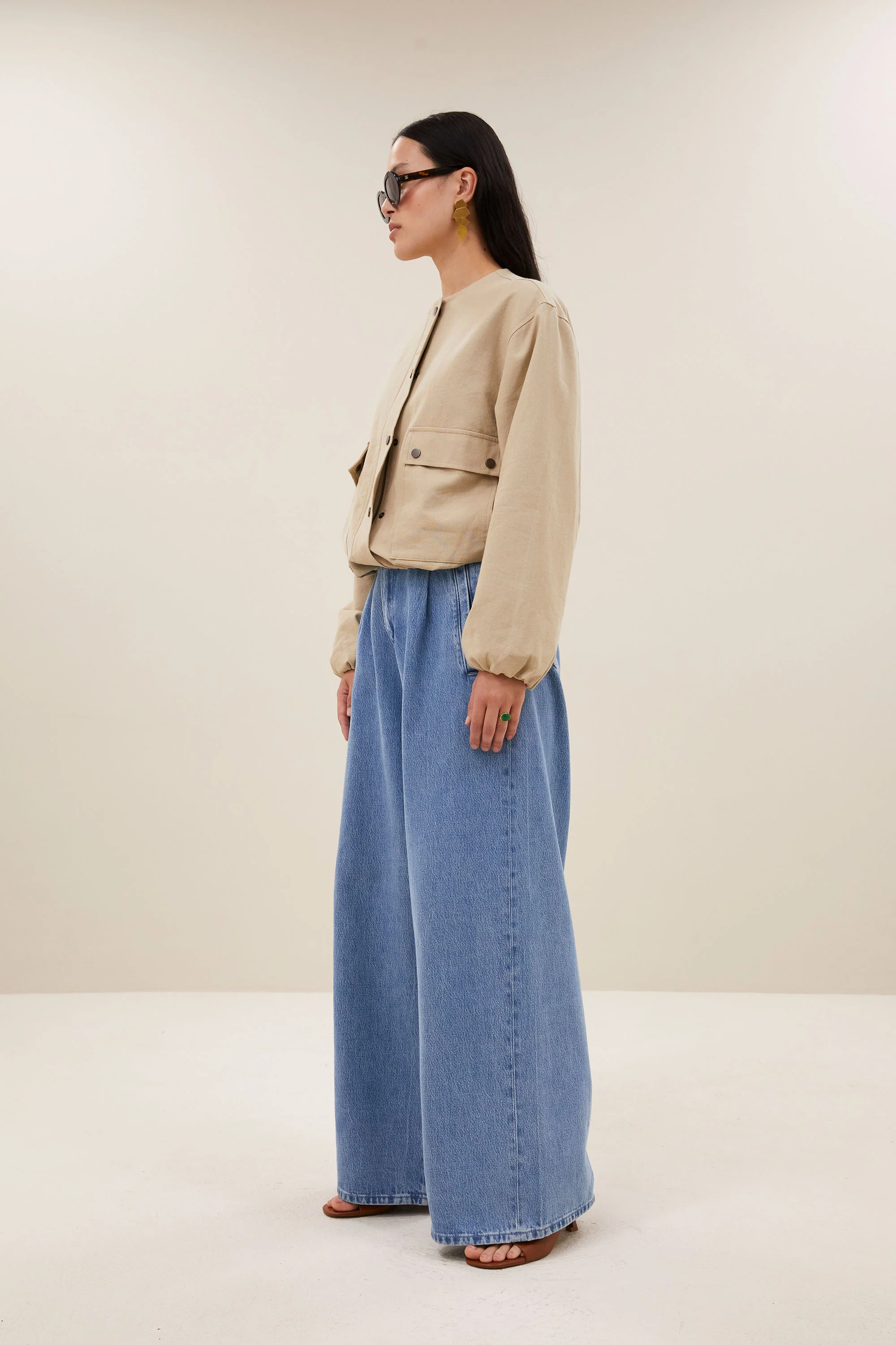 maggie canvas jacket | dark sand - Image 4