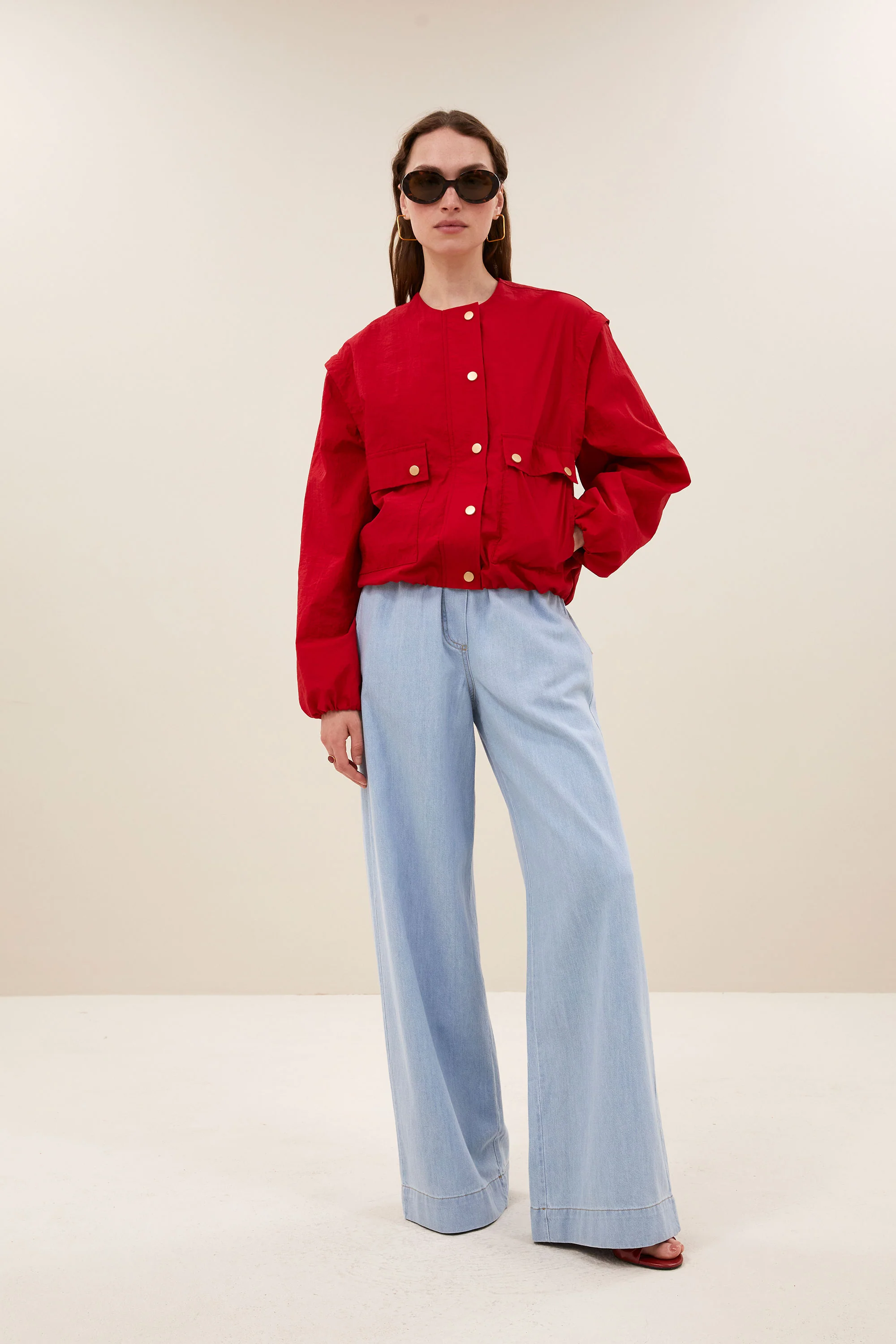 maggie zip jacket | red - Image 3