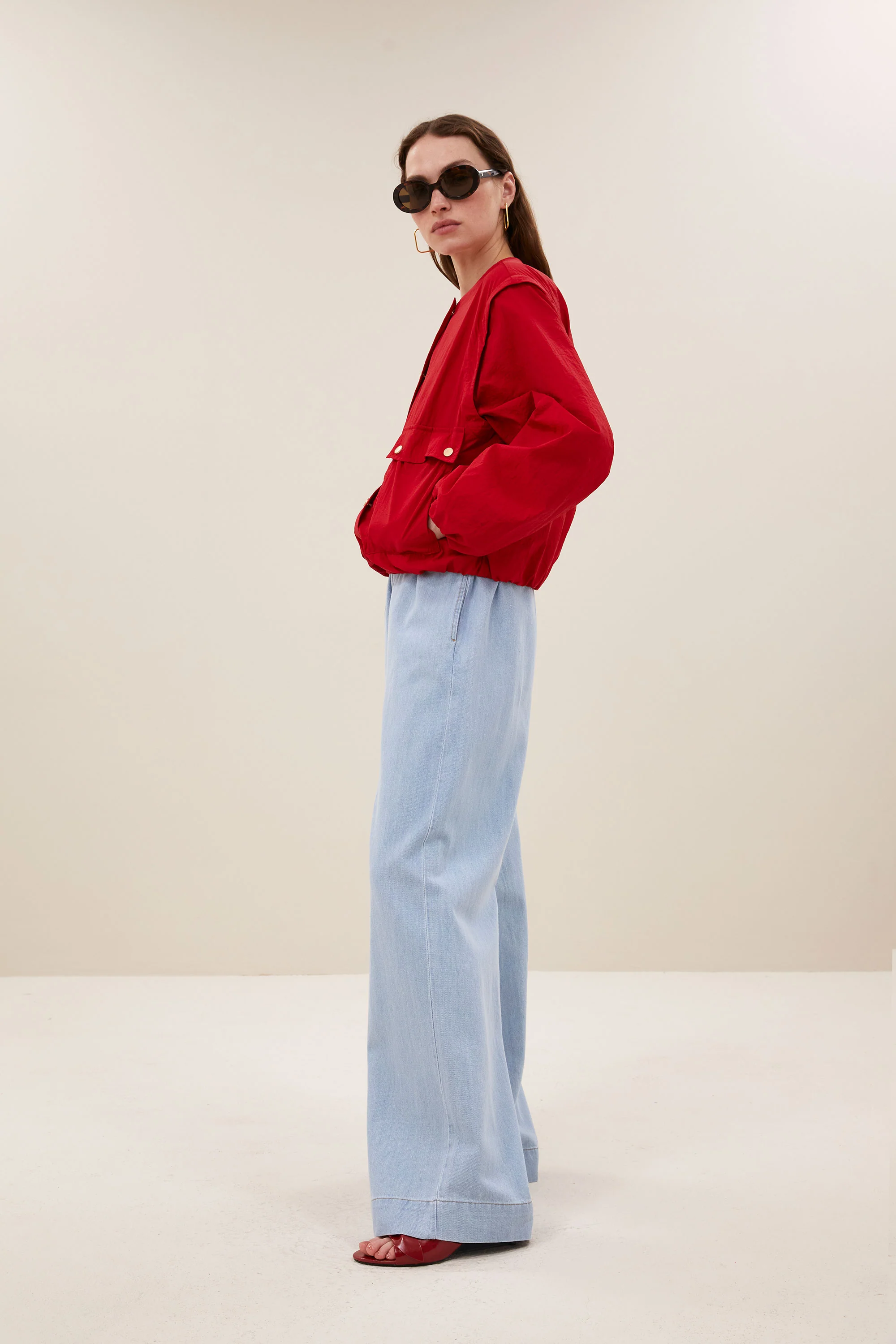 maggie zip jacket | red - Image 4