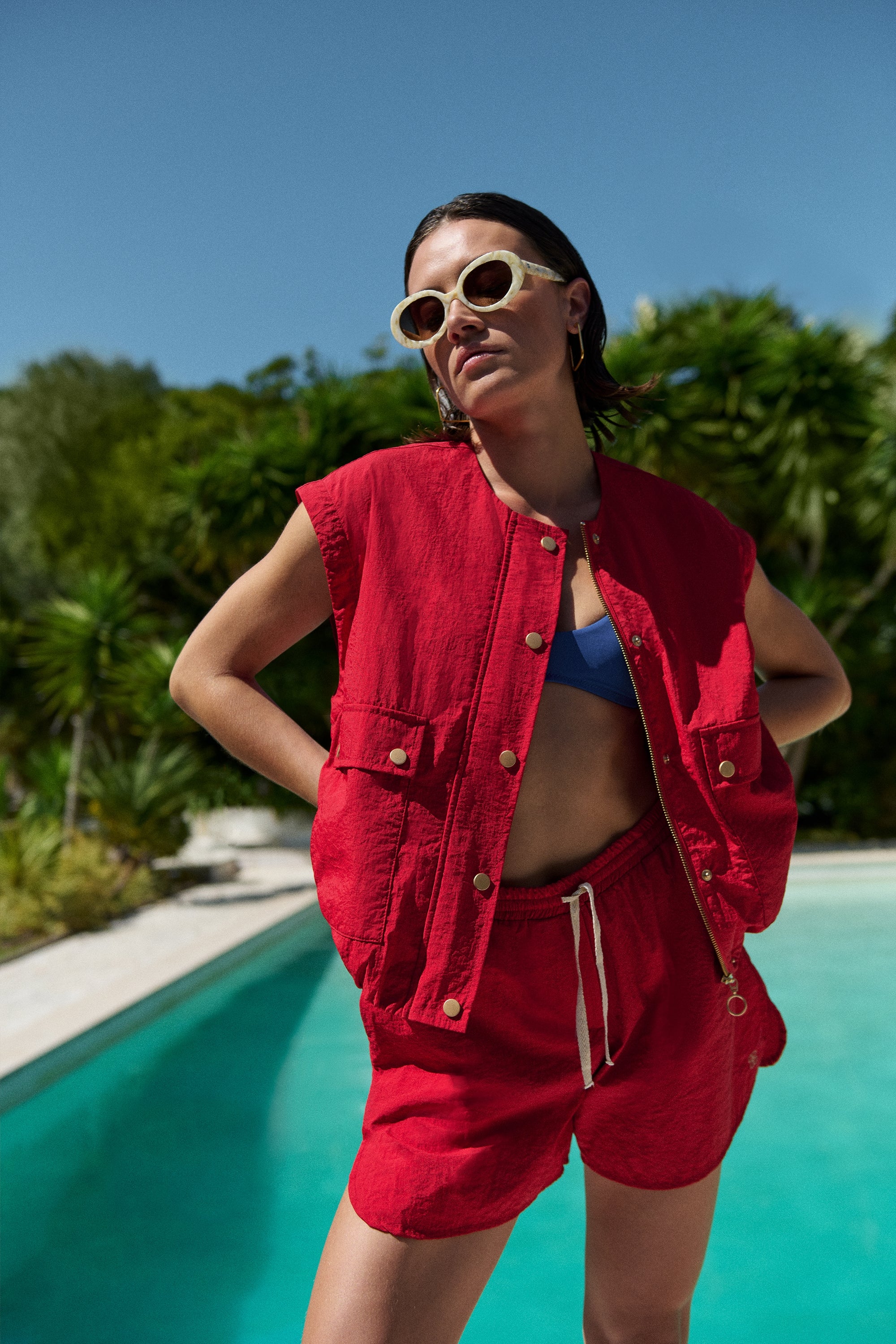 maggie zip jacket | red - Image 6
