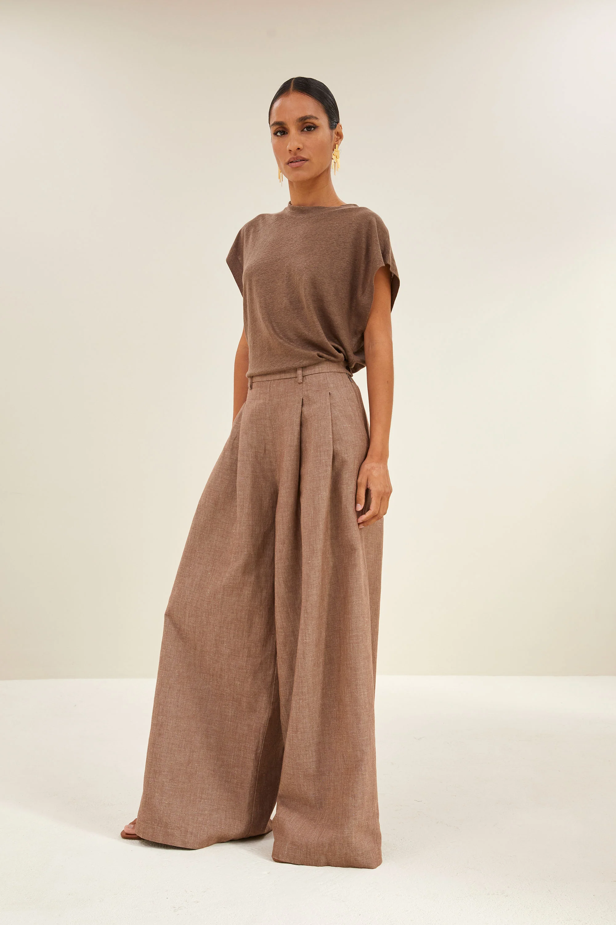 mason linen top | iced coffee - Image 3