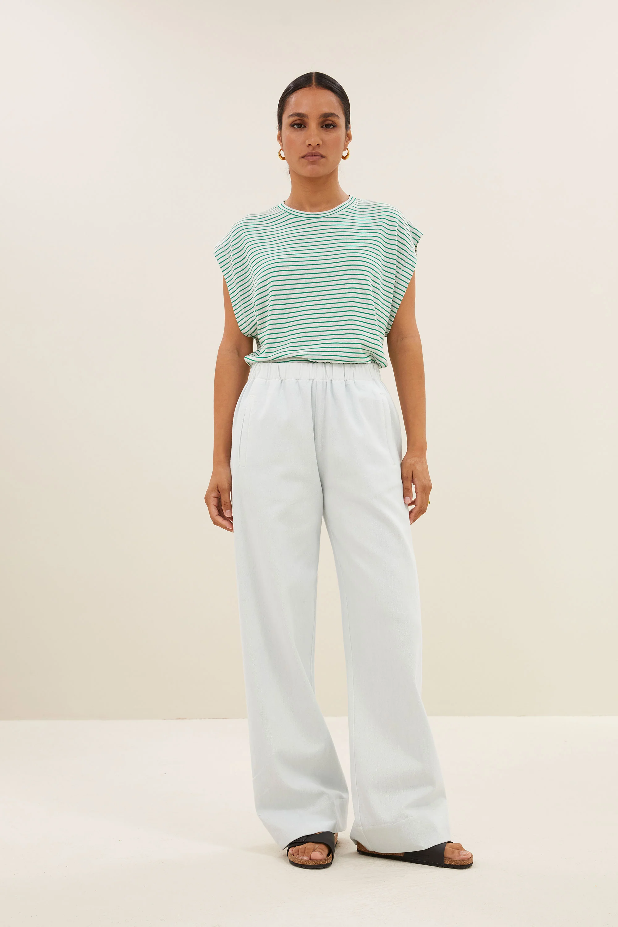 mees twill pants | illu grey