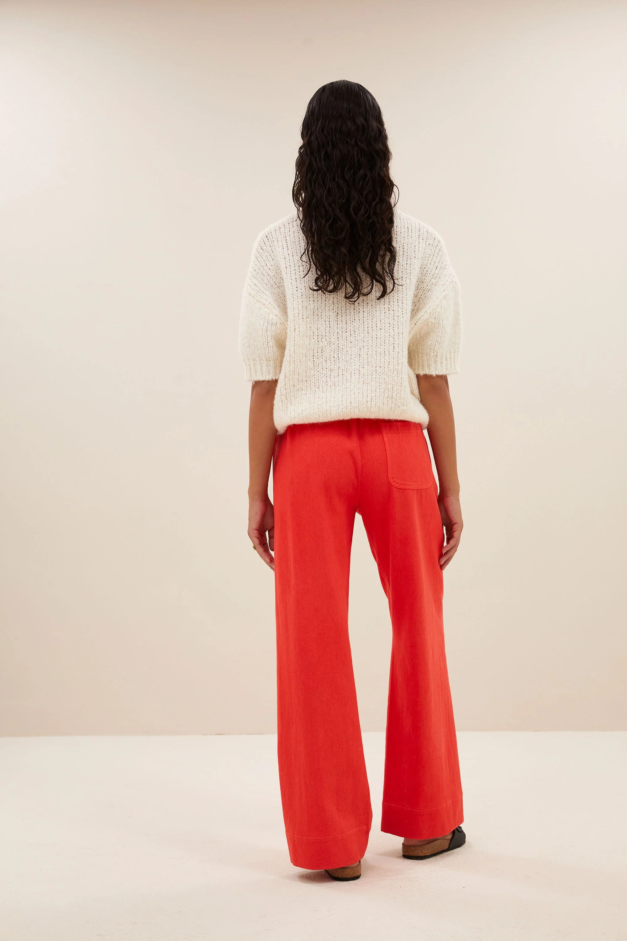 mees twill pants | poppy red - Image 4