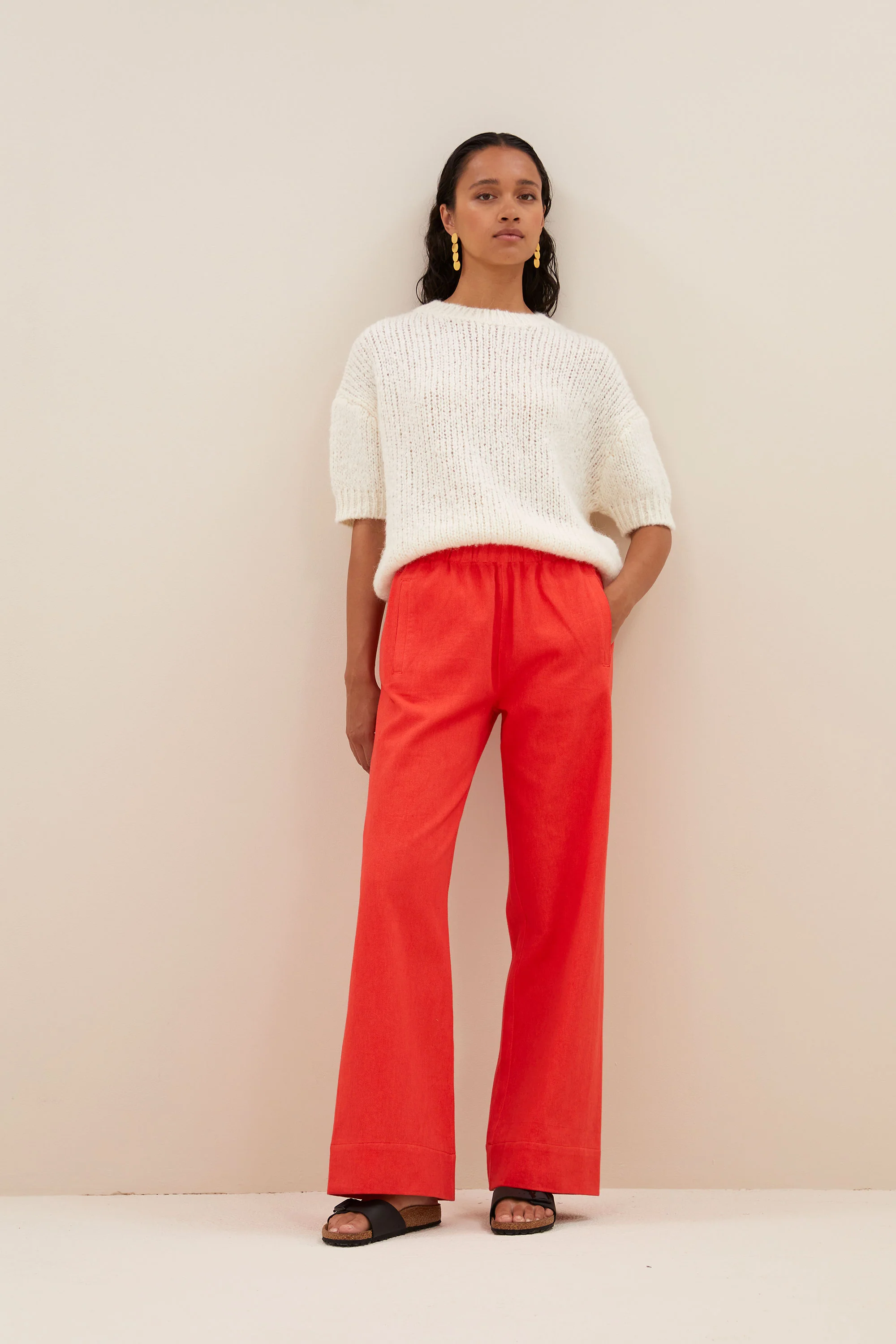 mees twill pants | poppy red - Image 5