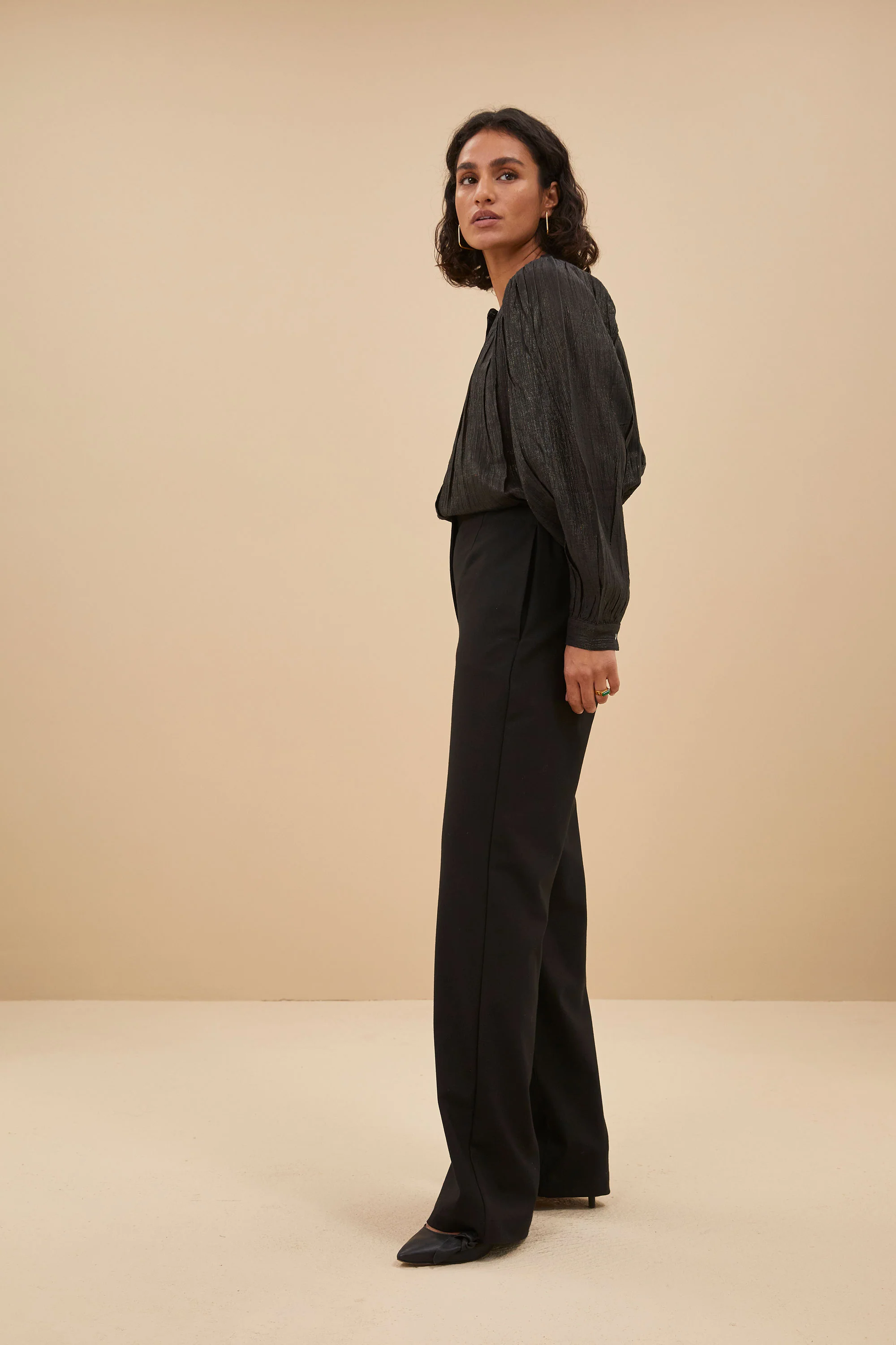meggie lurex blouse | midnight - Image 3