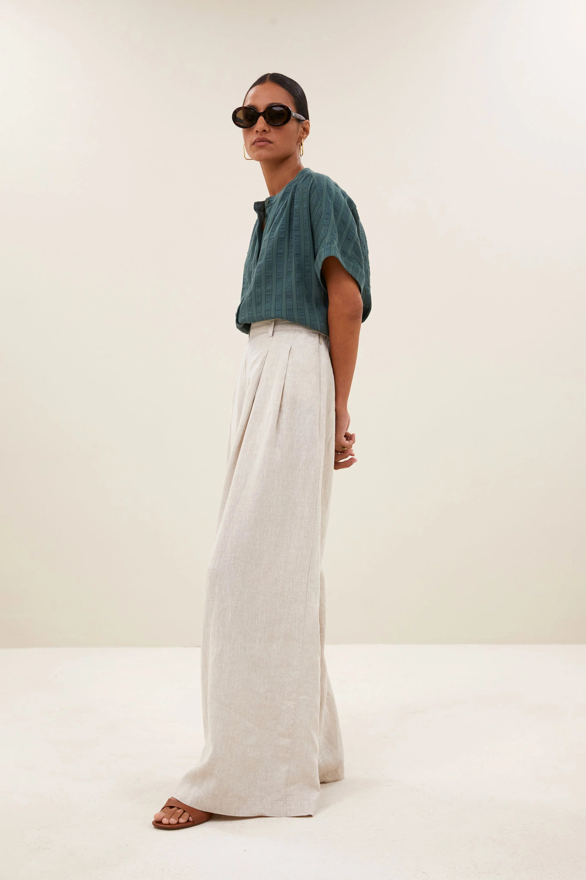 minte dark green blouse | vintage green - Image 3