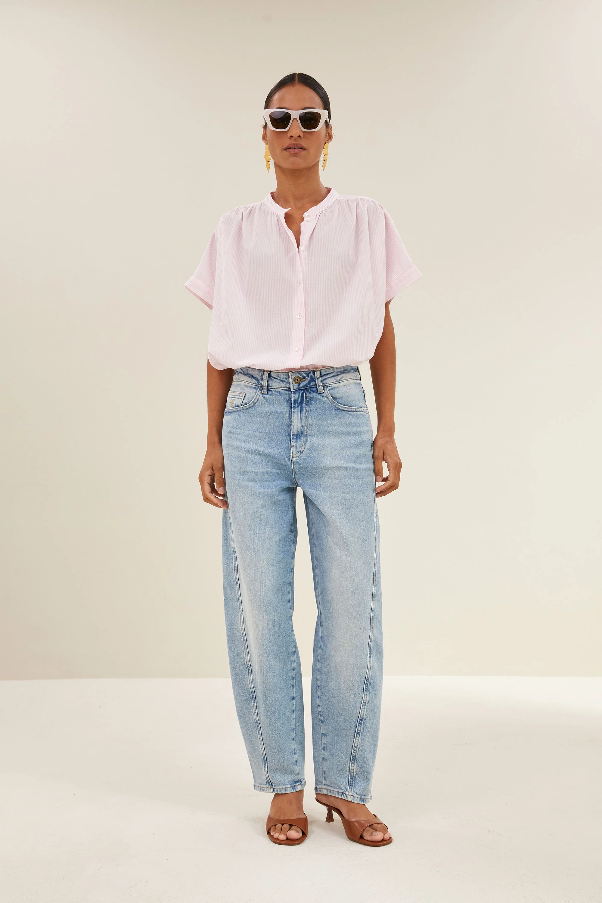 minte pinstripe blouse | pink pin stripe - Image 4