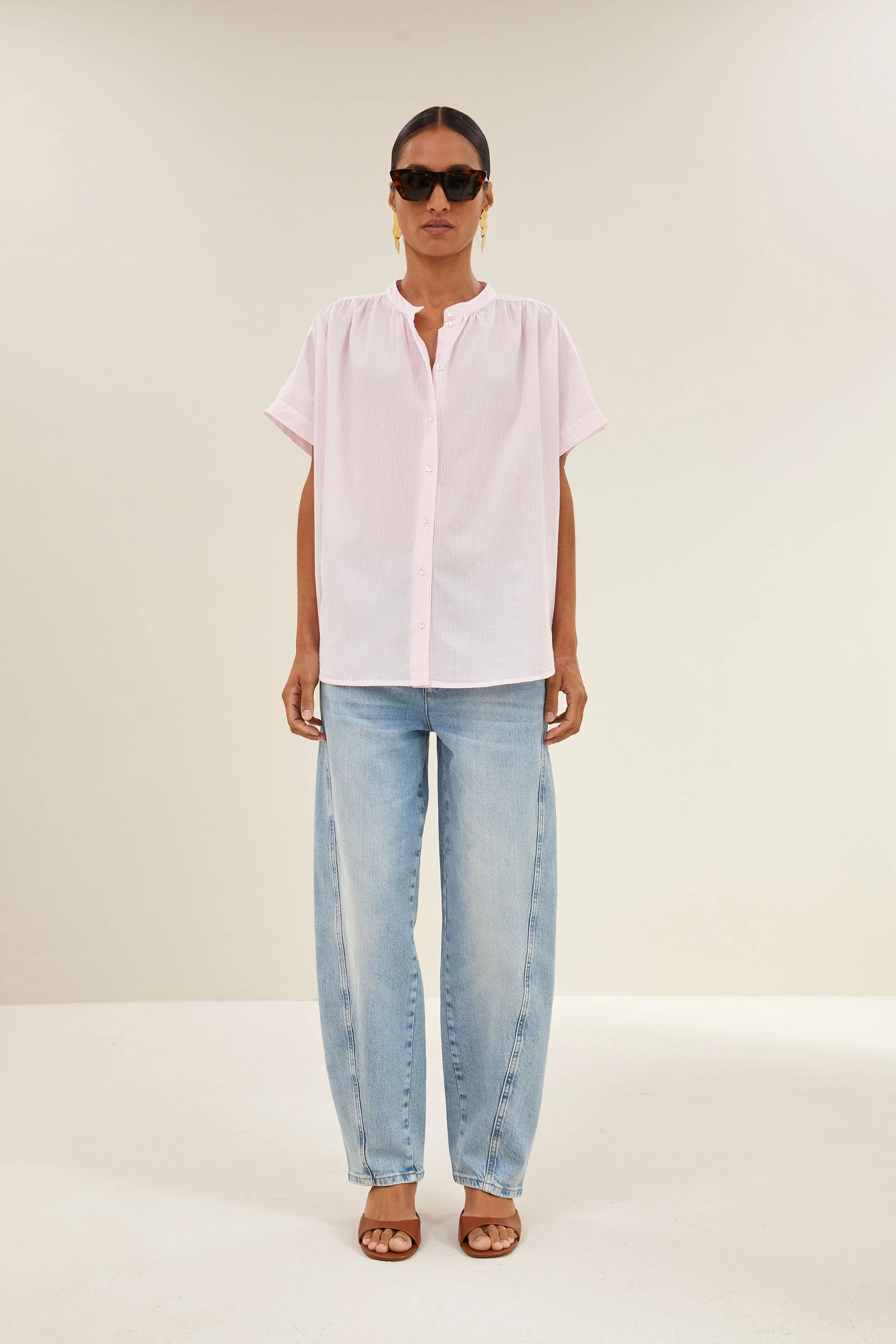 minte pinstripe blouse | pink pin stripe - Image 5