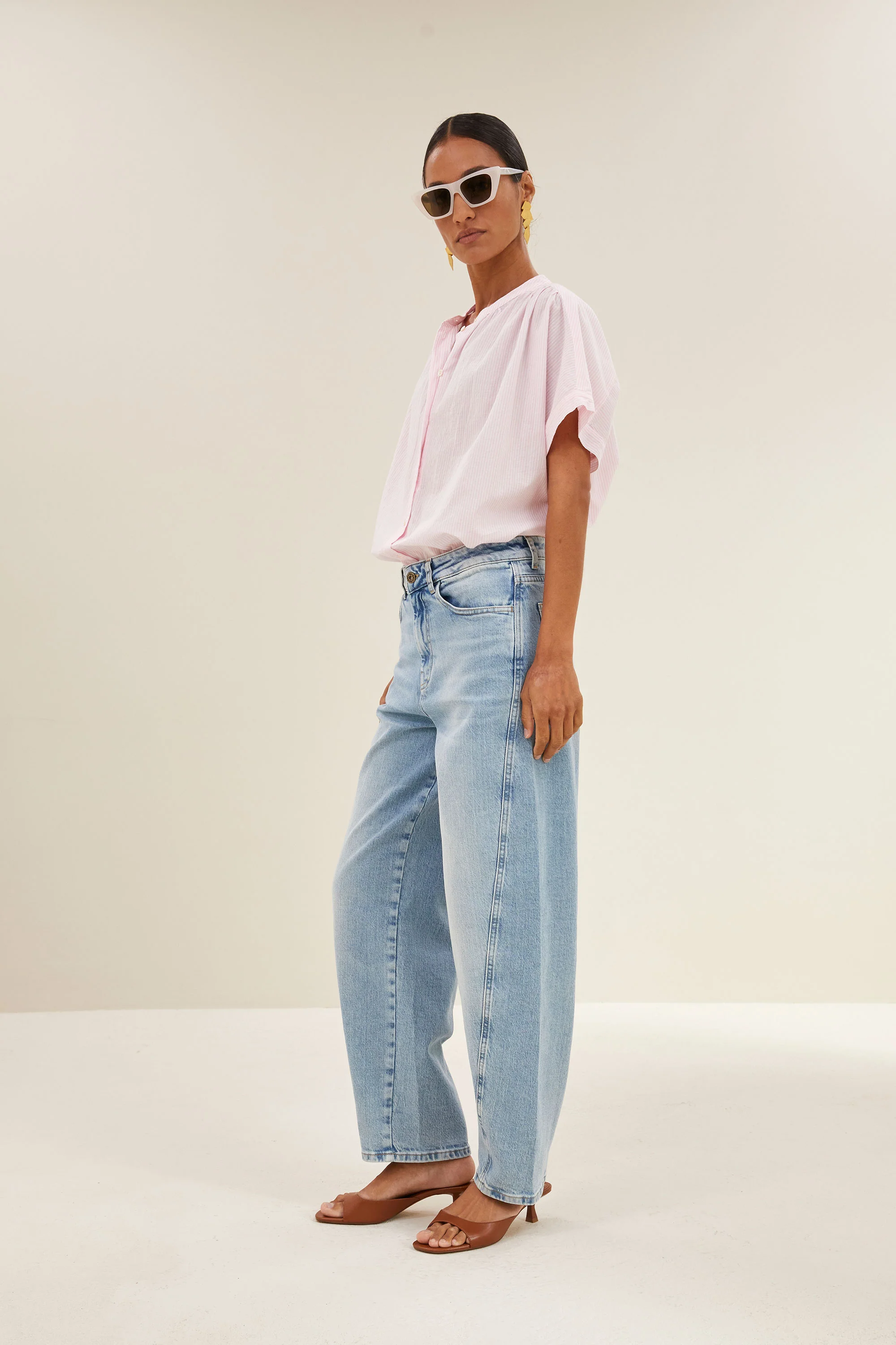 minte pinstripe blouse | pink pin stripe - Image 7