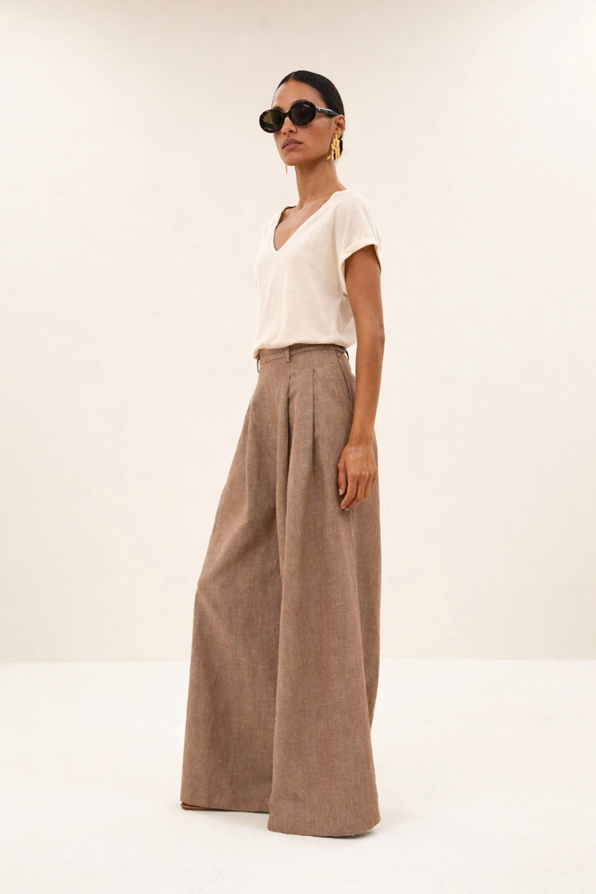momi linen top | oyster - Image 3