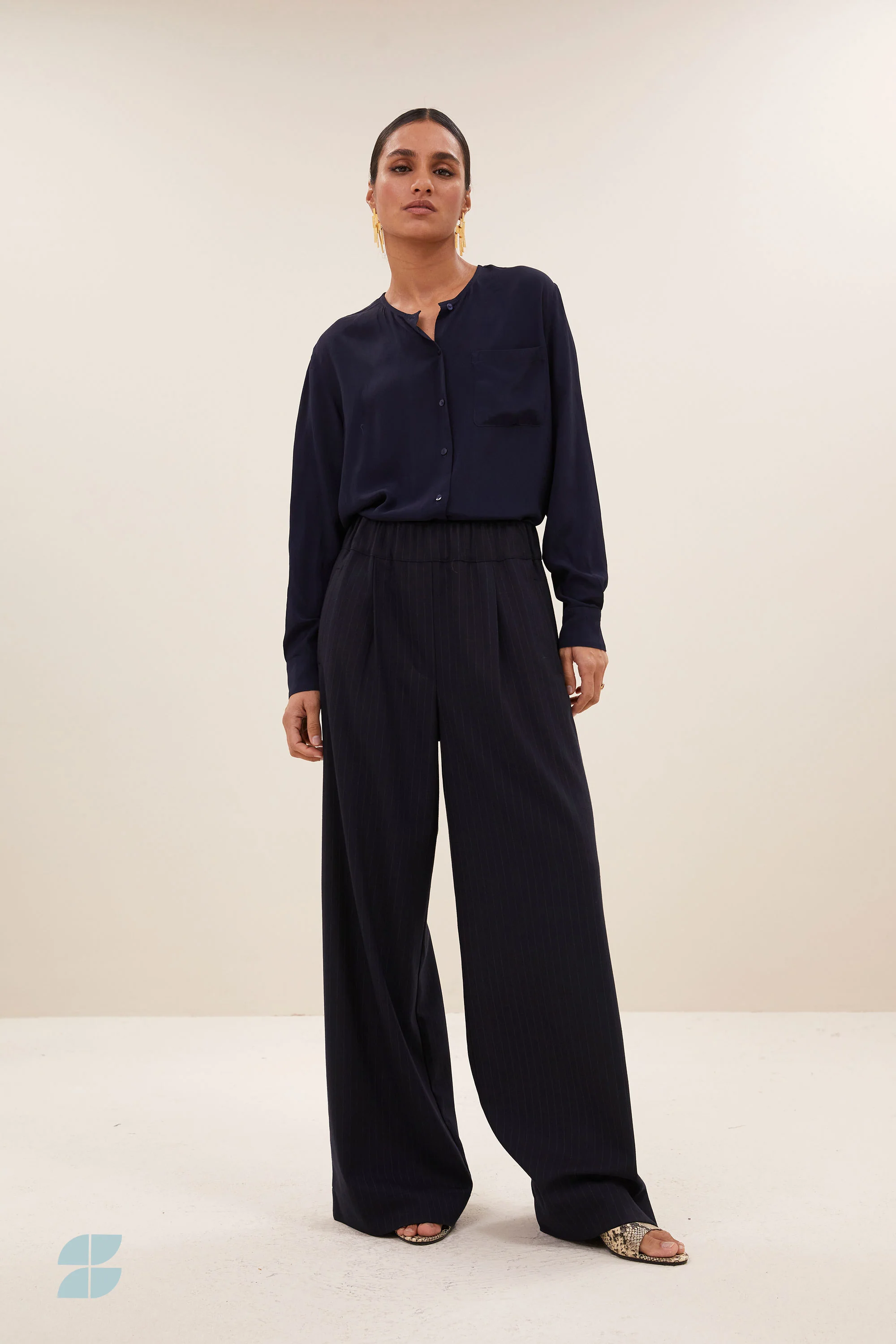 moni viscose blouse | evening blue