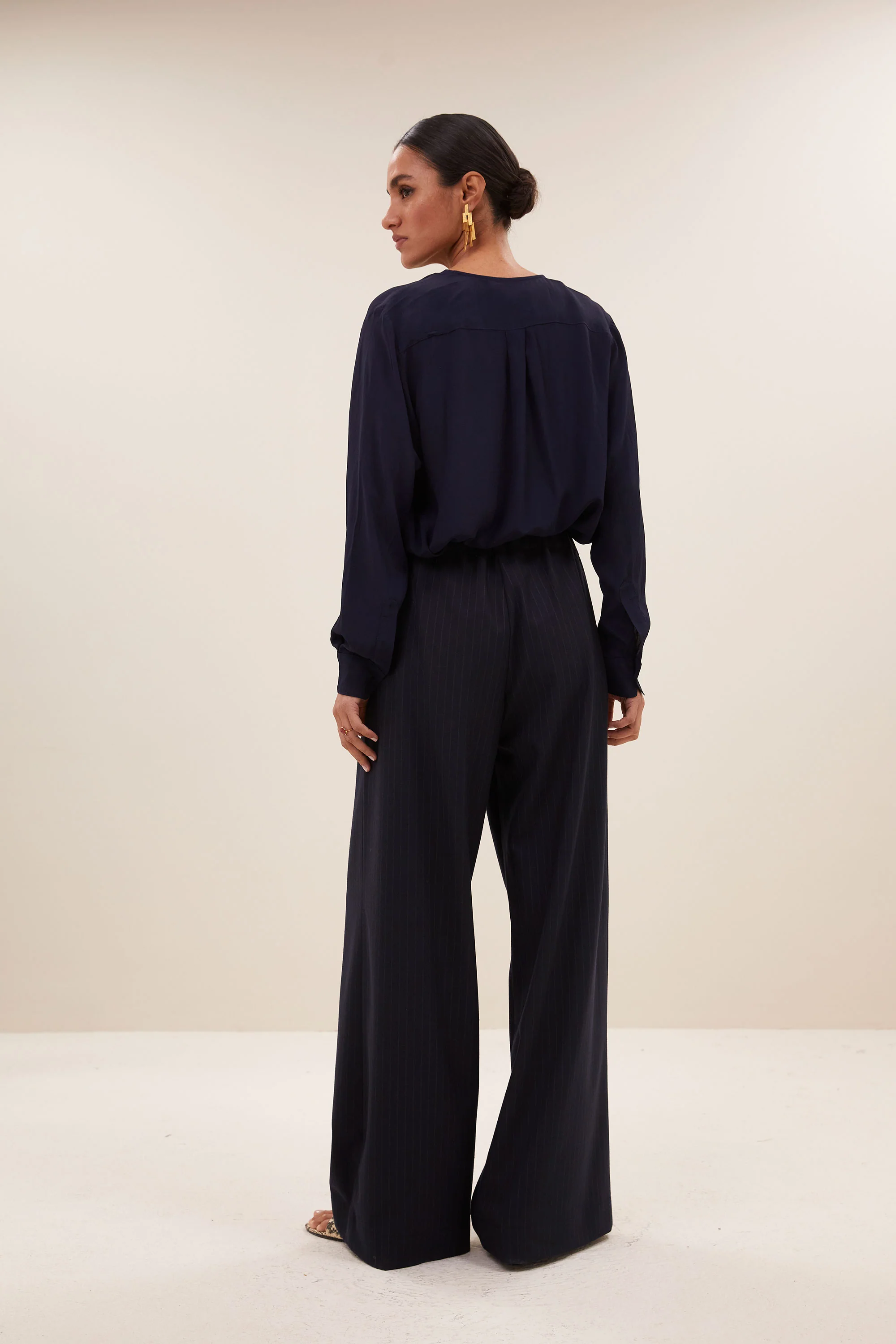 moni viscose blouse | evening blue - Image 3