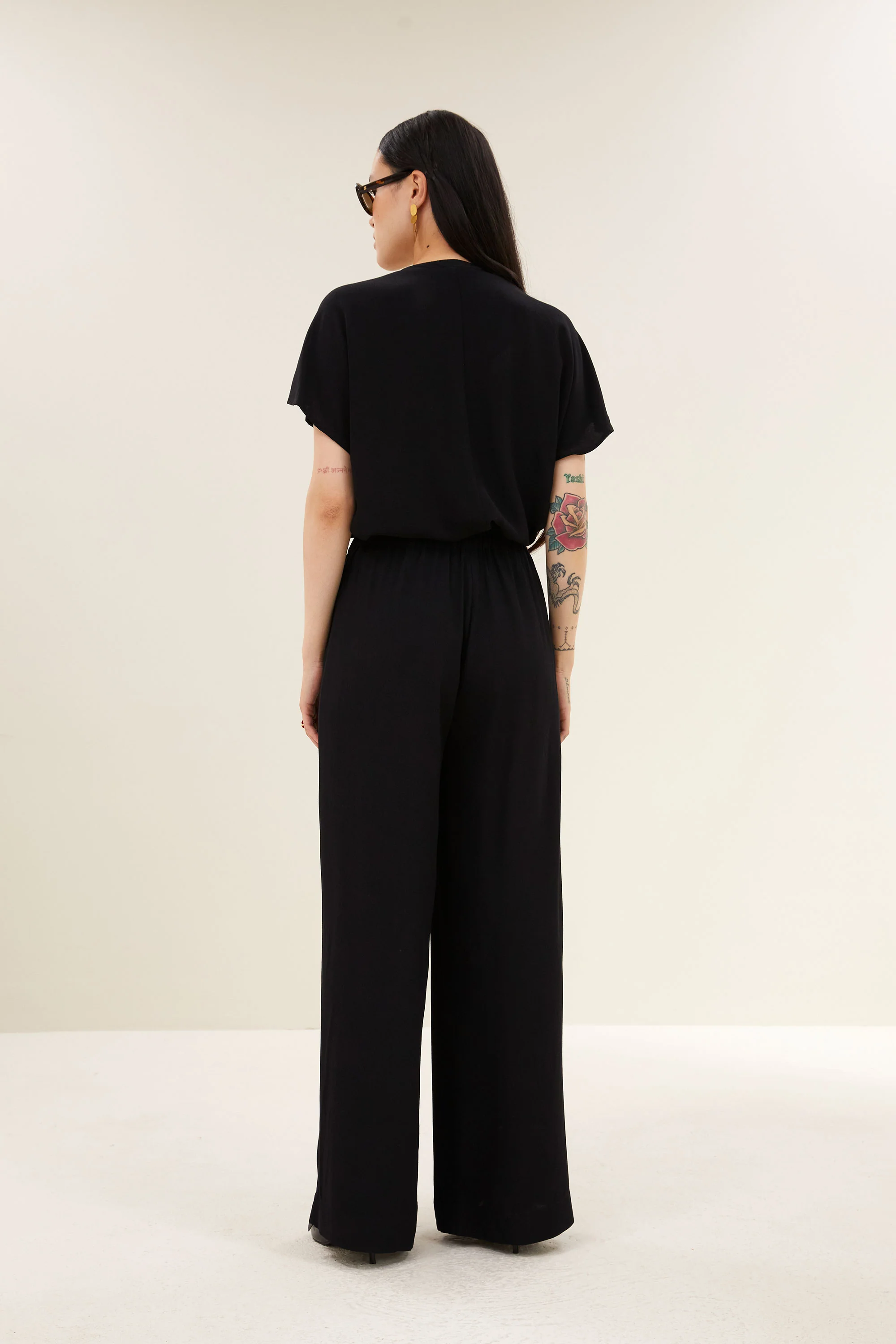 moon viscose blouse | jet black - Image 4