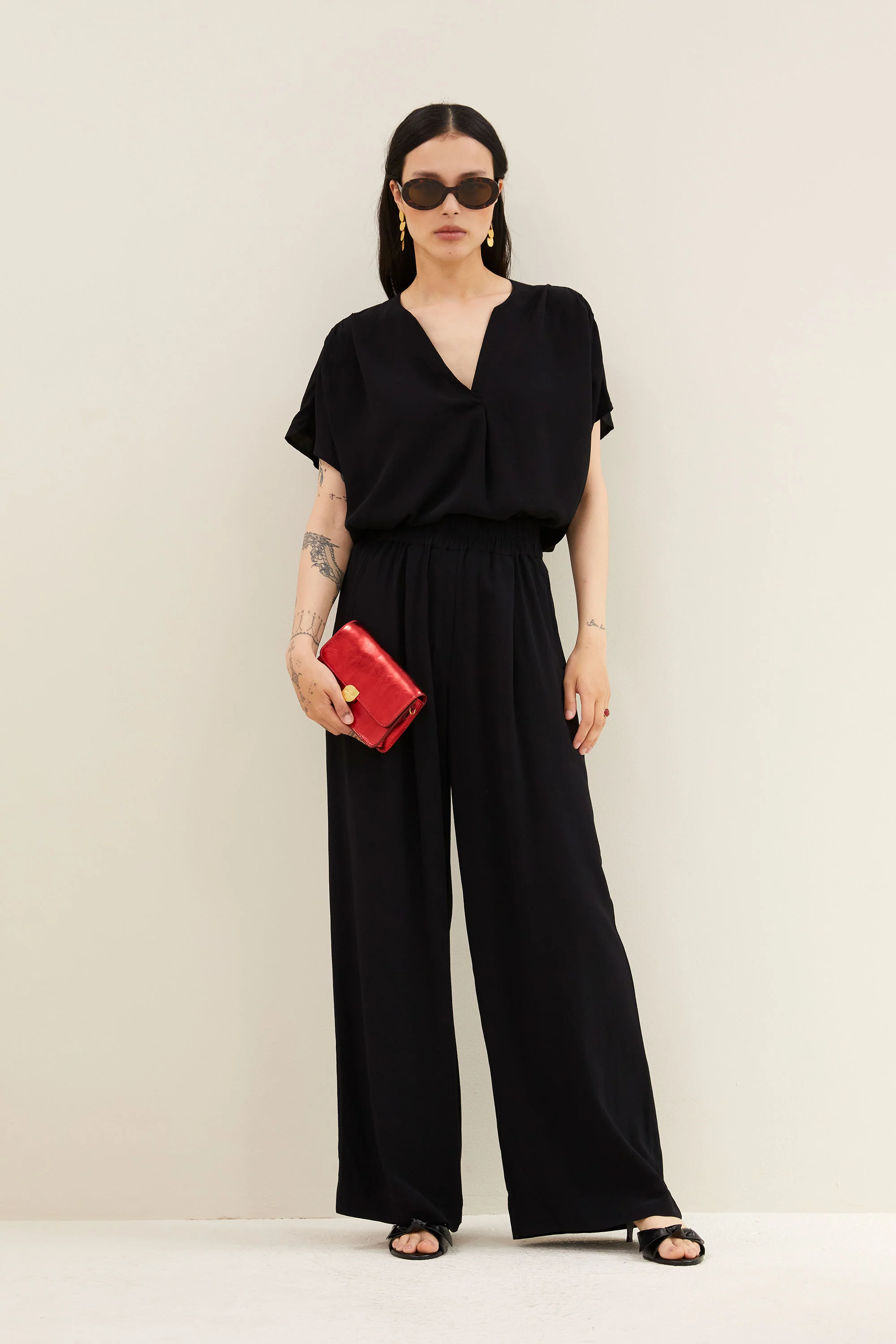 moon viscose blouse | jet black - Image 5