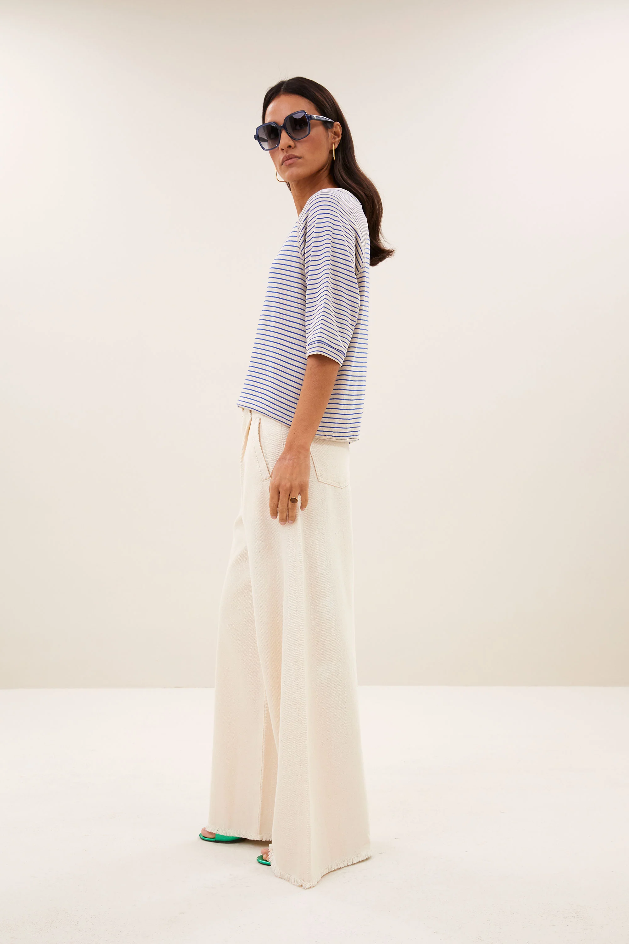 neva small stripe top | kingsblue small stripe - Image 3