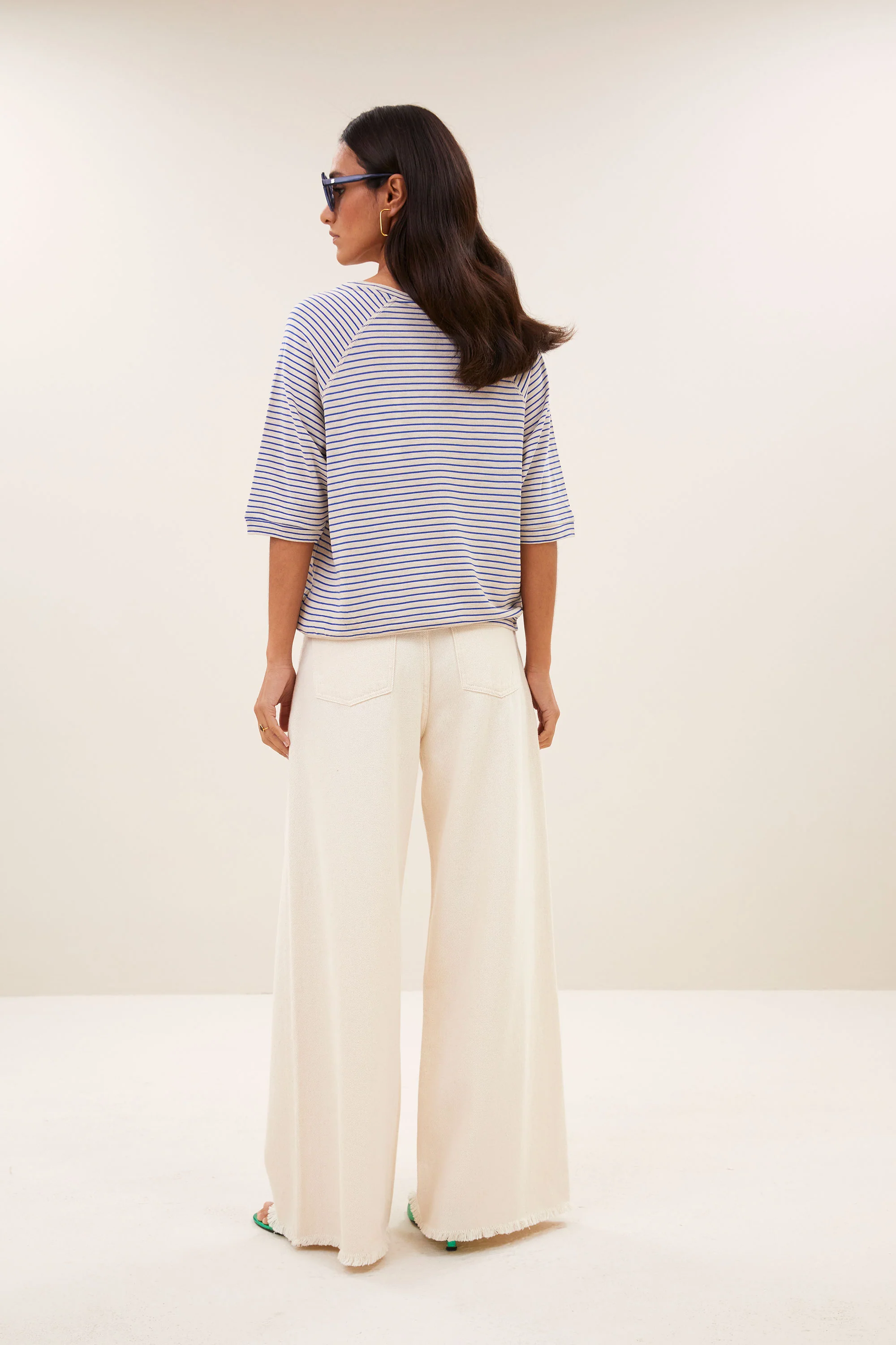 neva small stripe top | kingsblue small stripe - Image 4