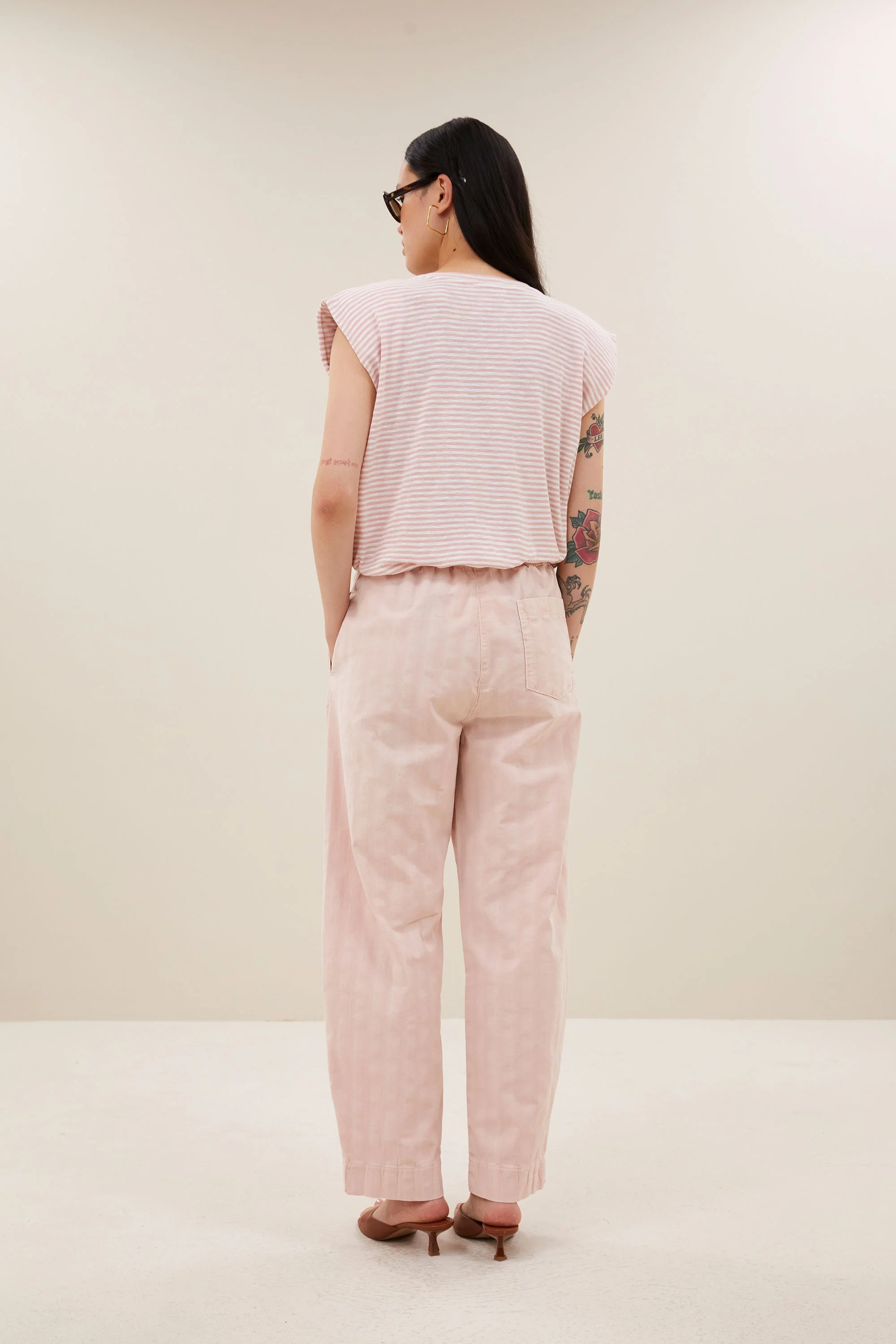 nilou flame stripe top | light rose stripe - Image 4
