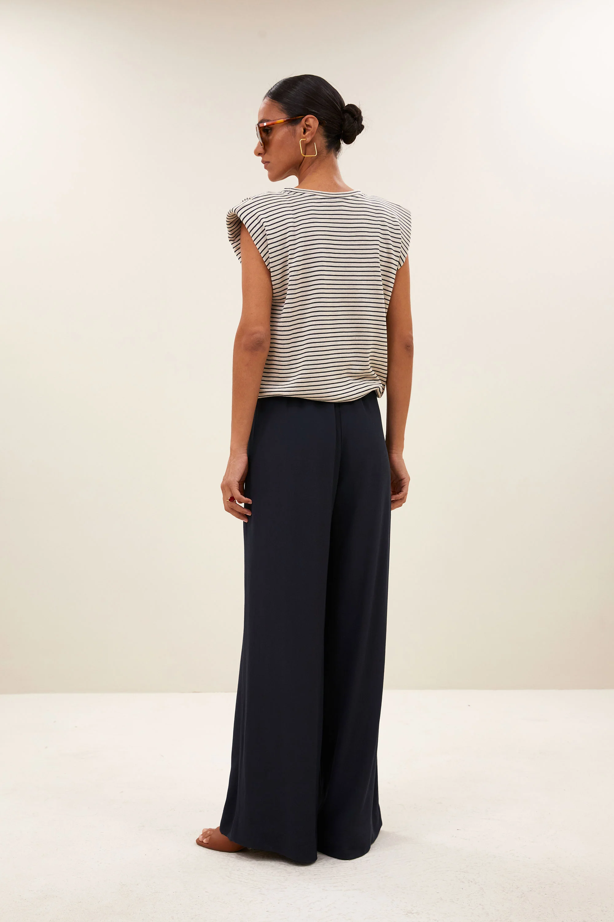 nilou small stripe top | admiral blue stripe - Image 4