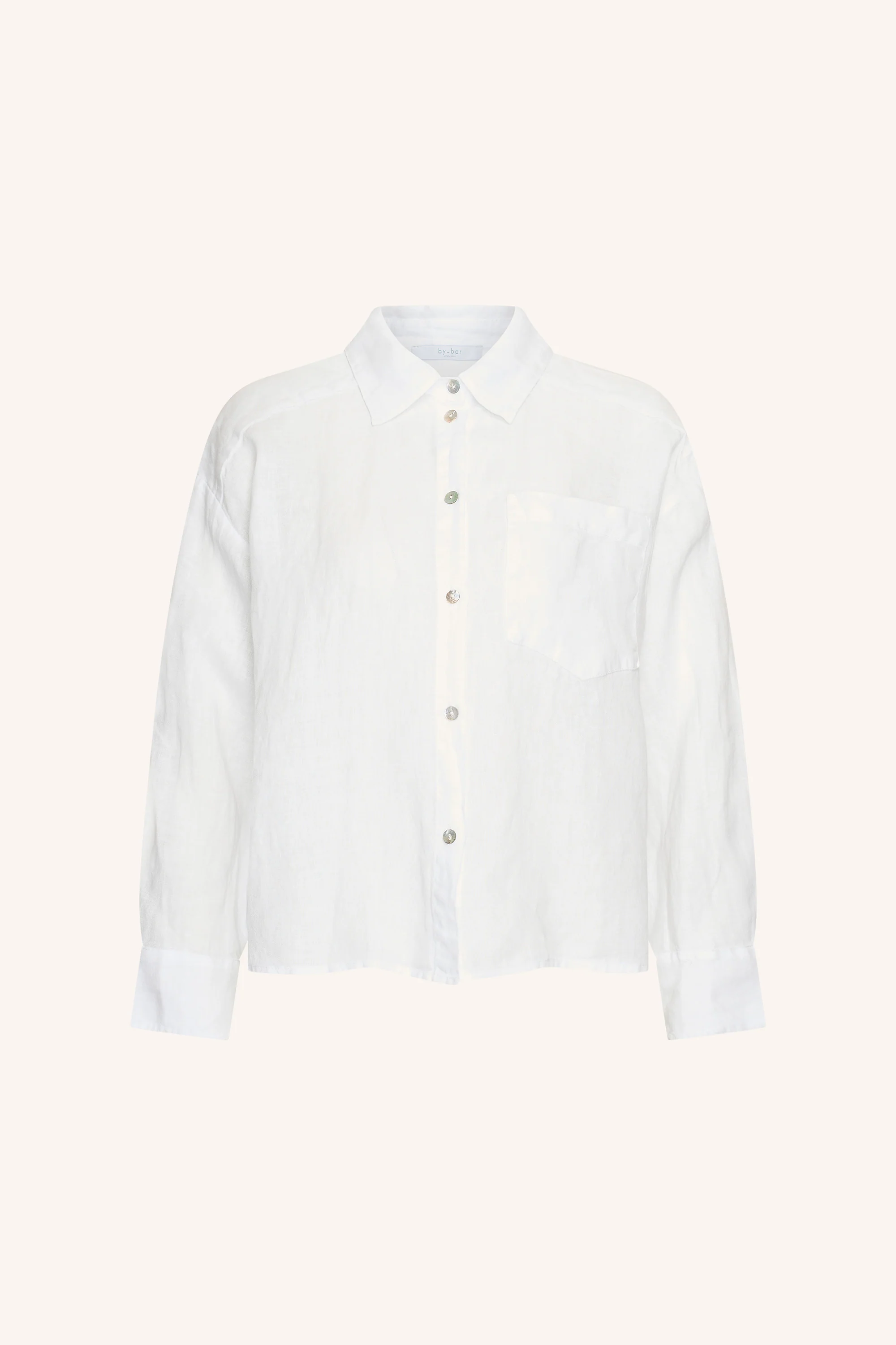 nima linen blouse | bright white - Image 5