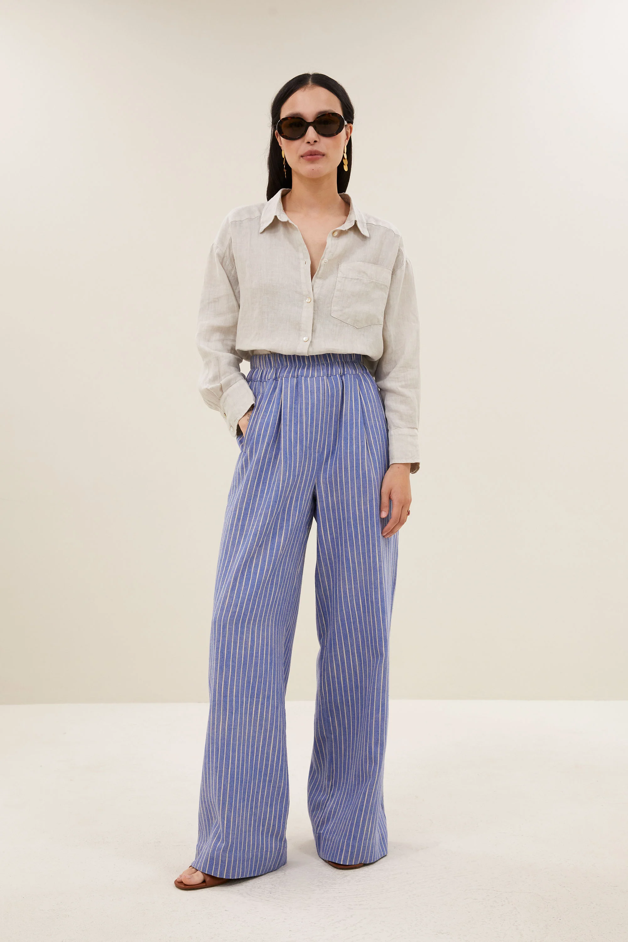 nima linen blouse | chalk - Image 2