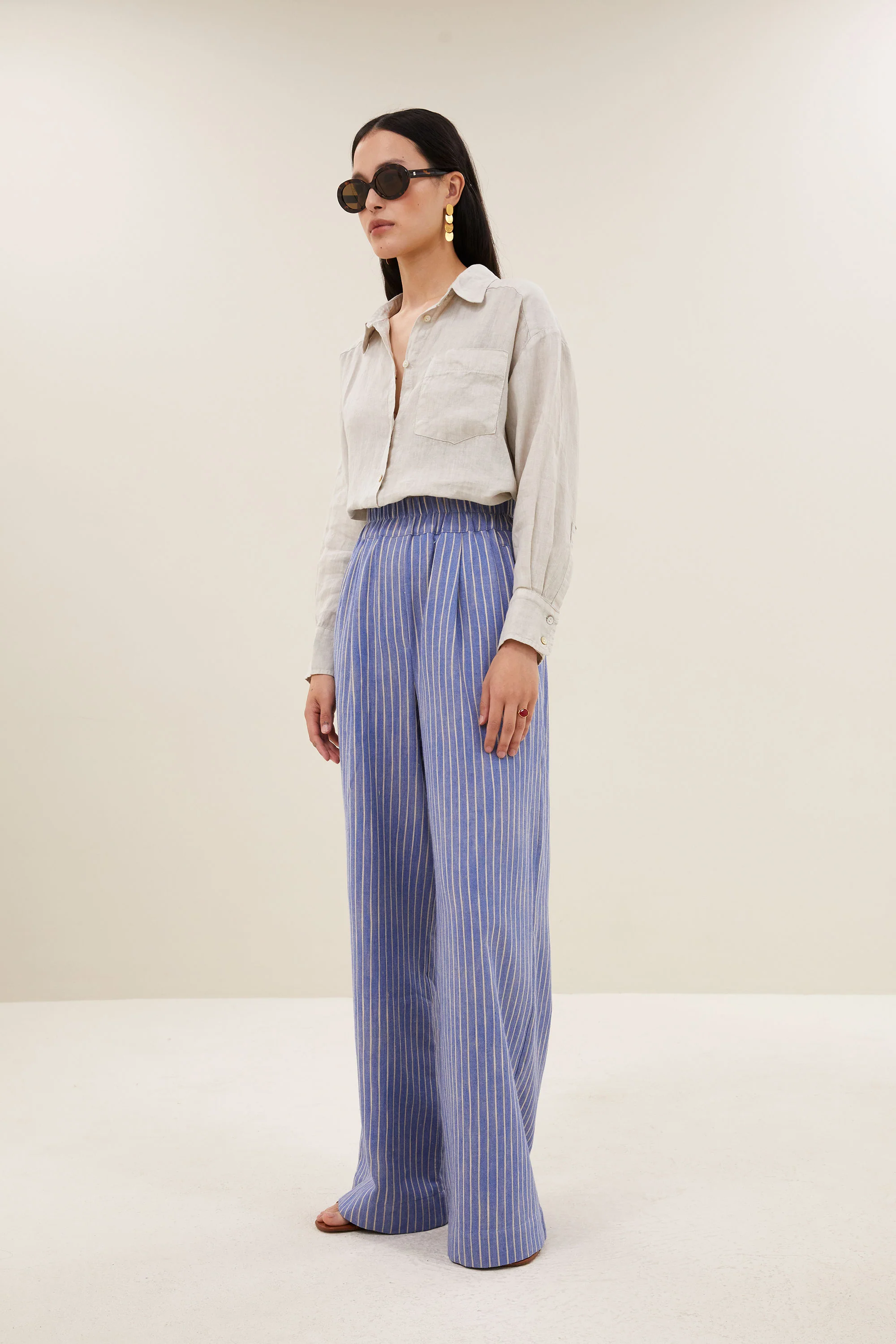nima linen blouse | chalk - Image 3