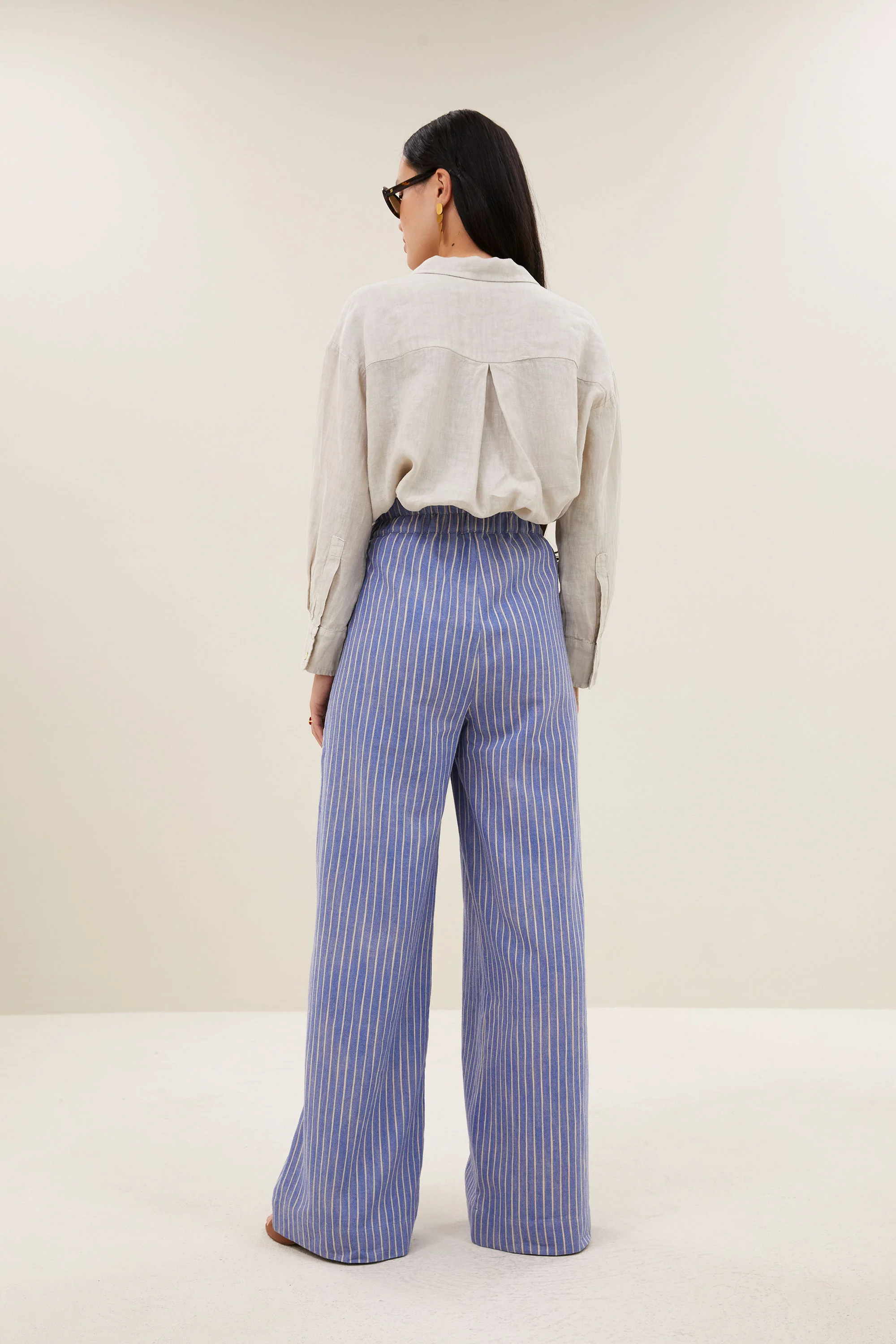 nima linen blouse | chalk - Image 4