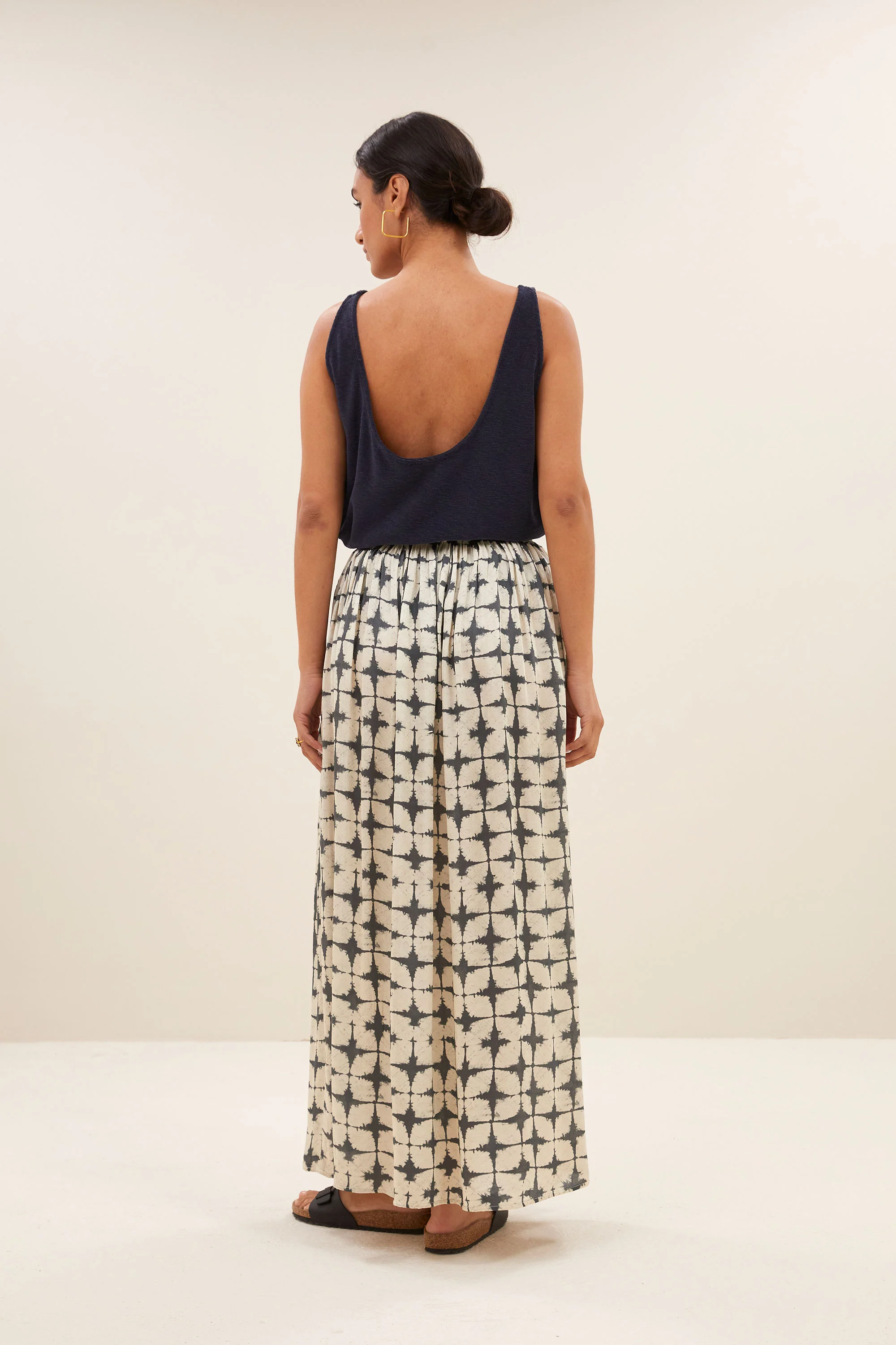 nina square tie dye skirt | square tie dye print - Image 3