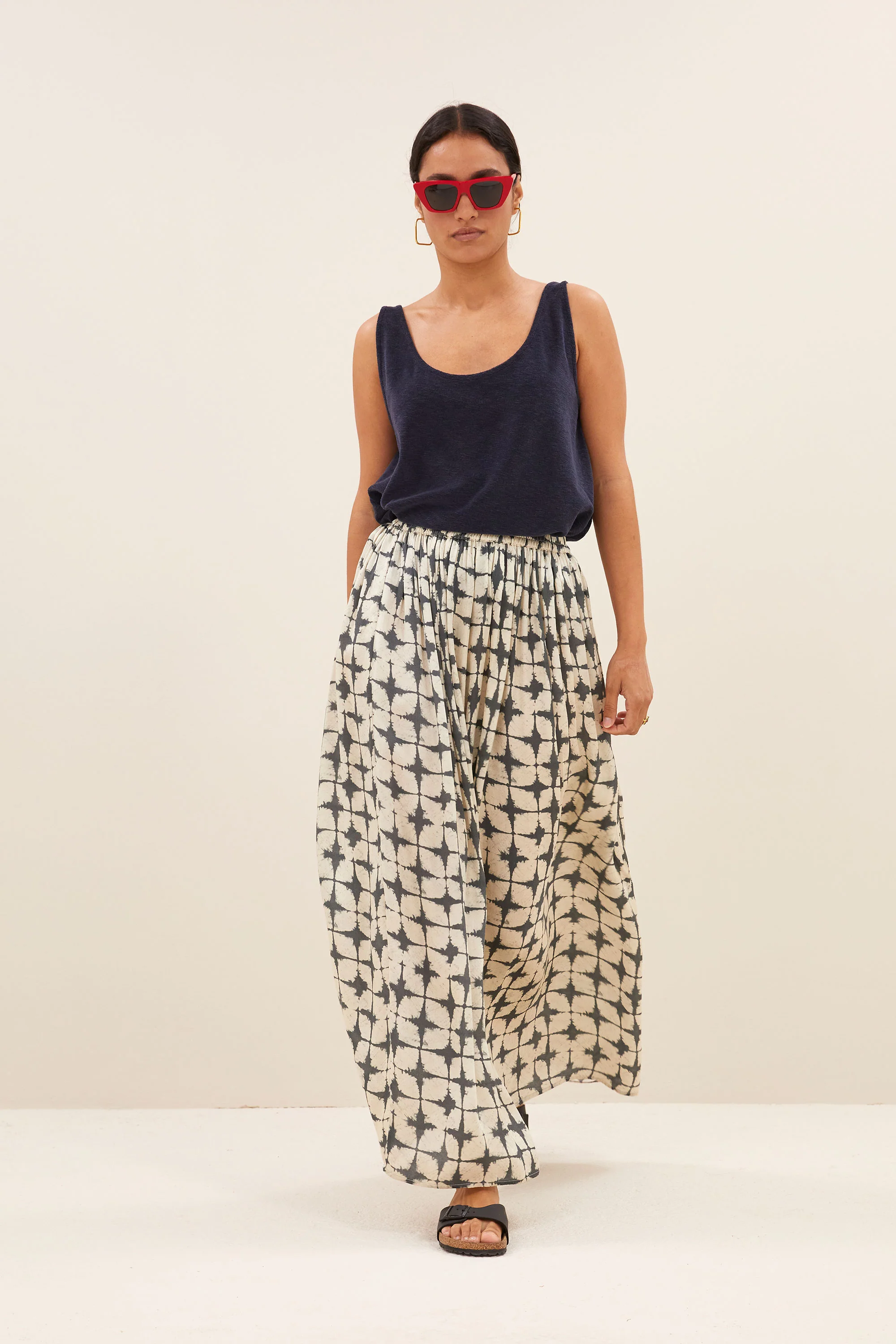 nina square tie dye skirt | square tie dye print - Image 4