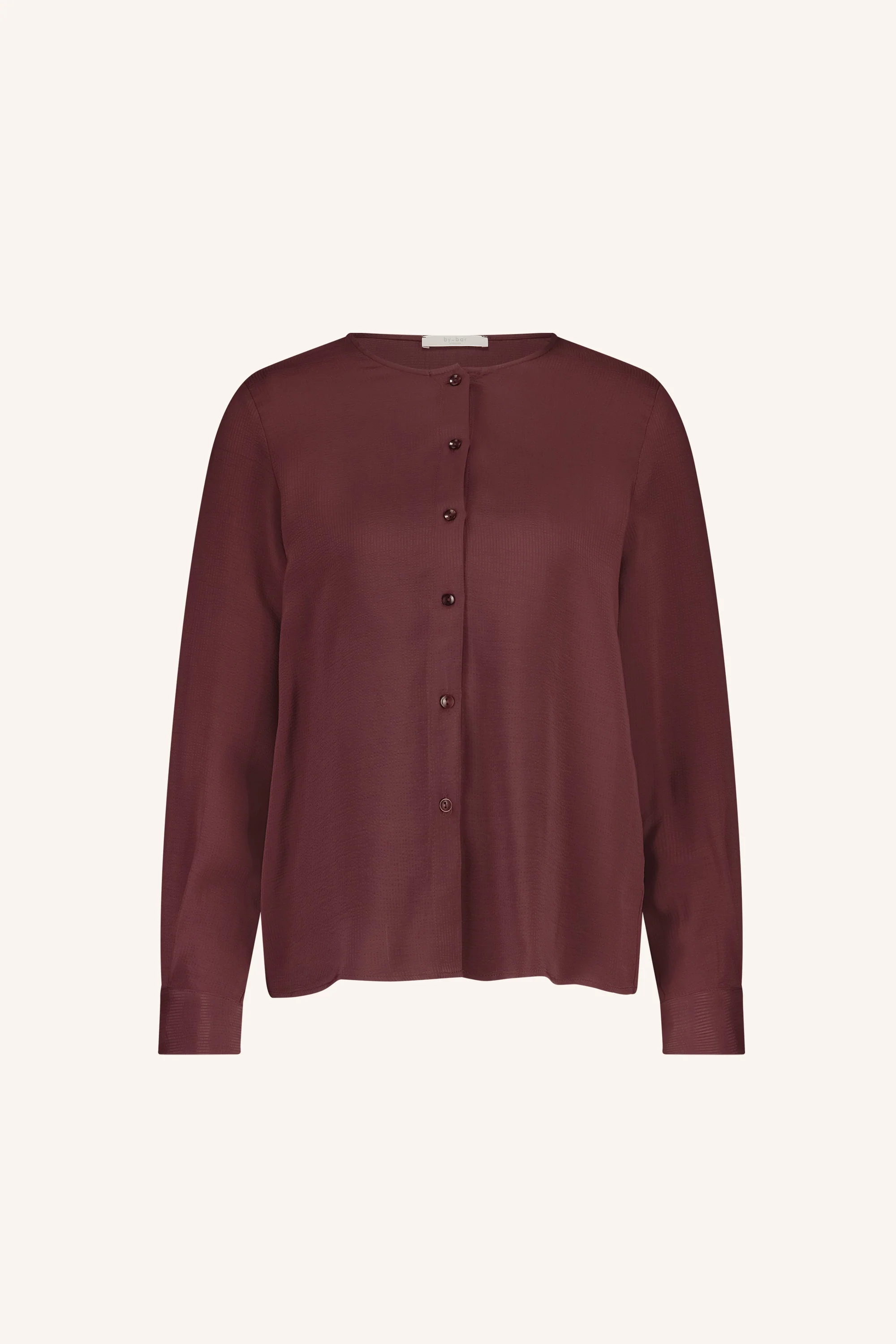 noi satin stripe blouse | pecan - Image 4