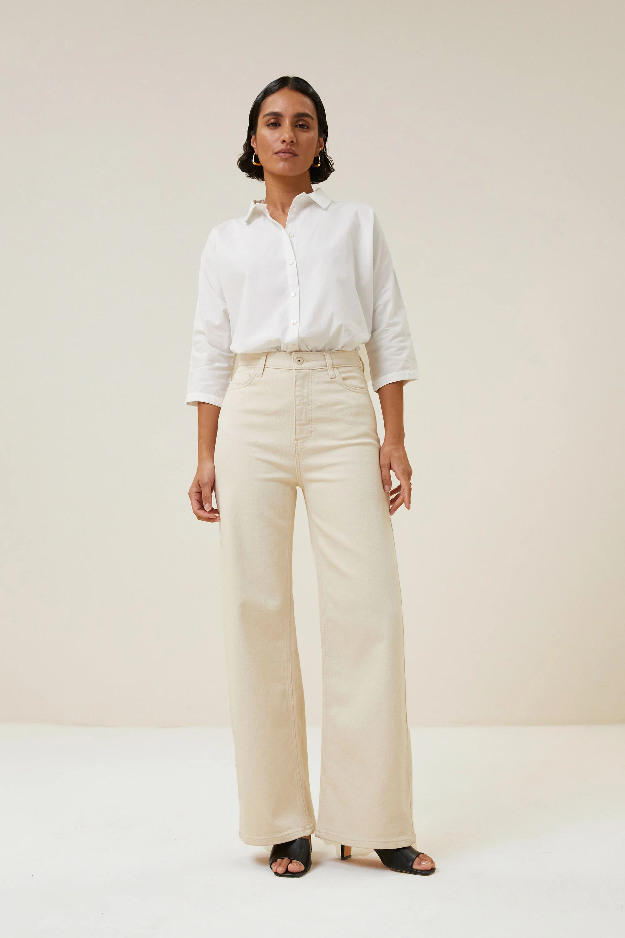norel poplin blouse | white - Image 2