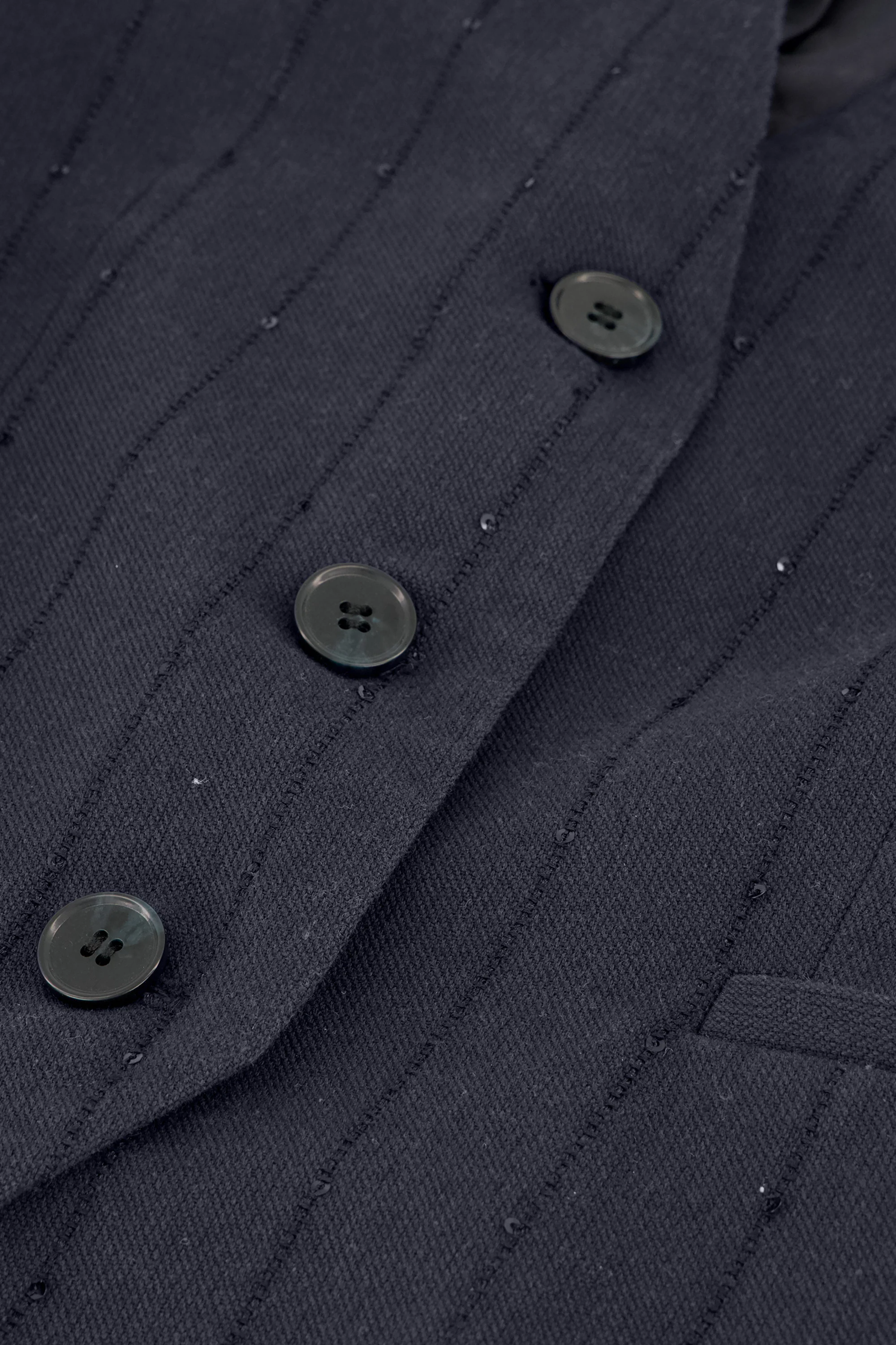 nori sparkle gilet | navy lurex stripe - Image 7