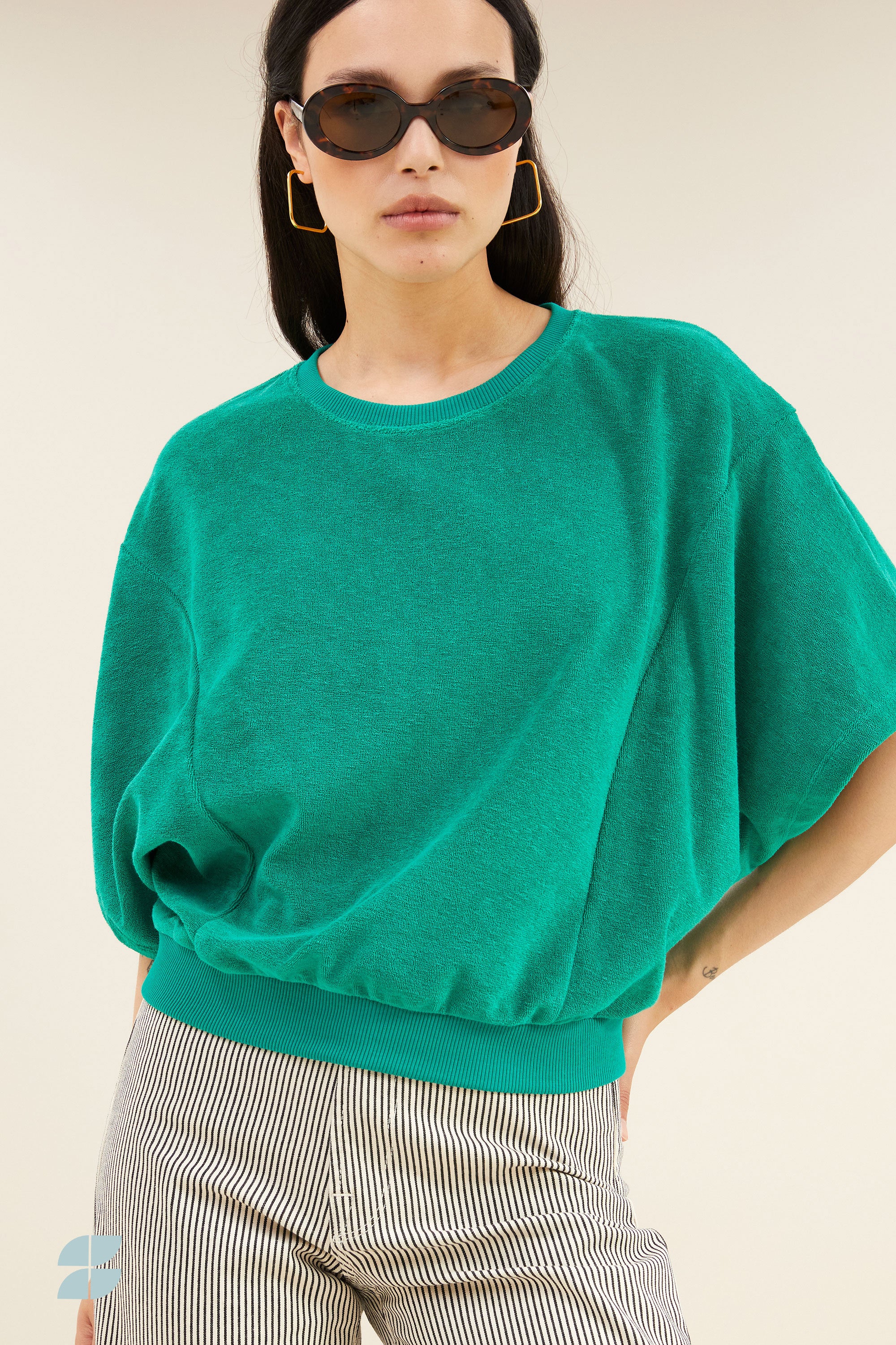 nuki slub top | green lake - Image 2