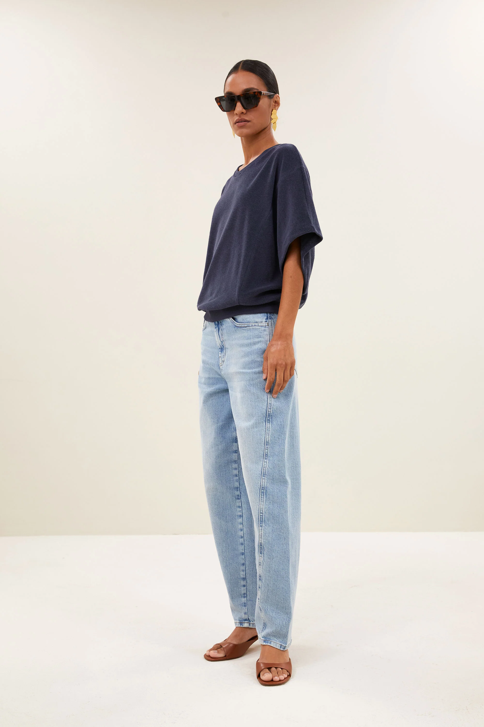 nuki slub top | midnight - Image 3