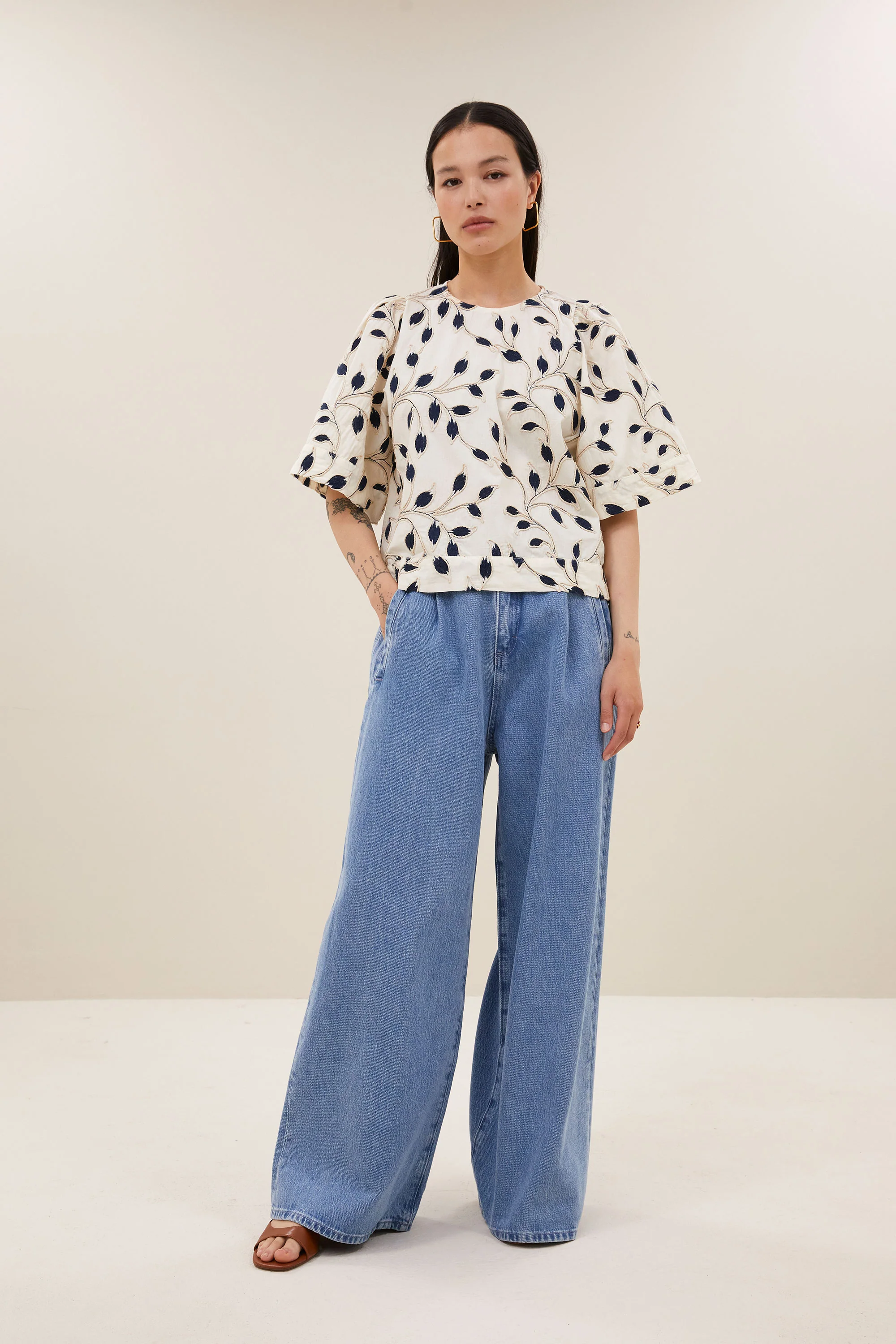 olivia botanic blouse | midnight - Image 3