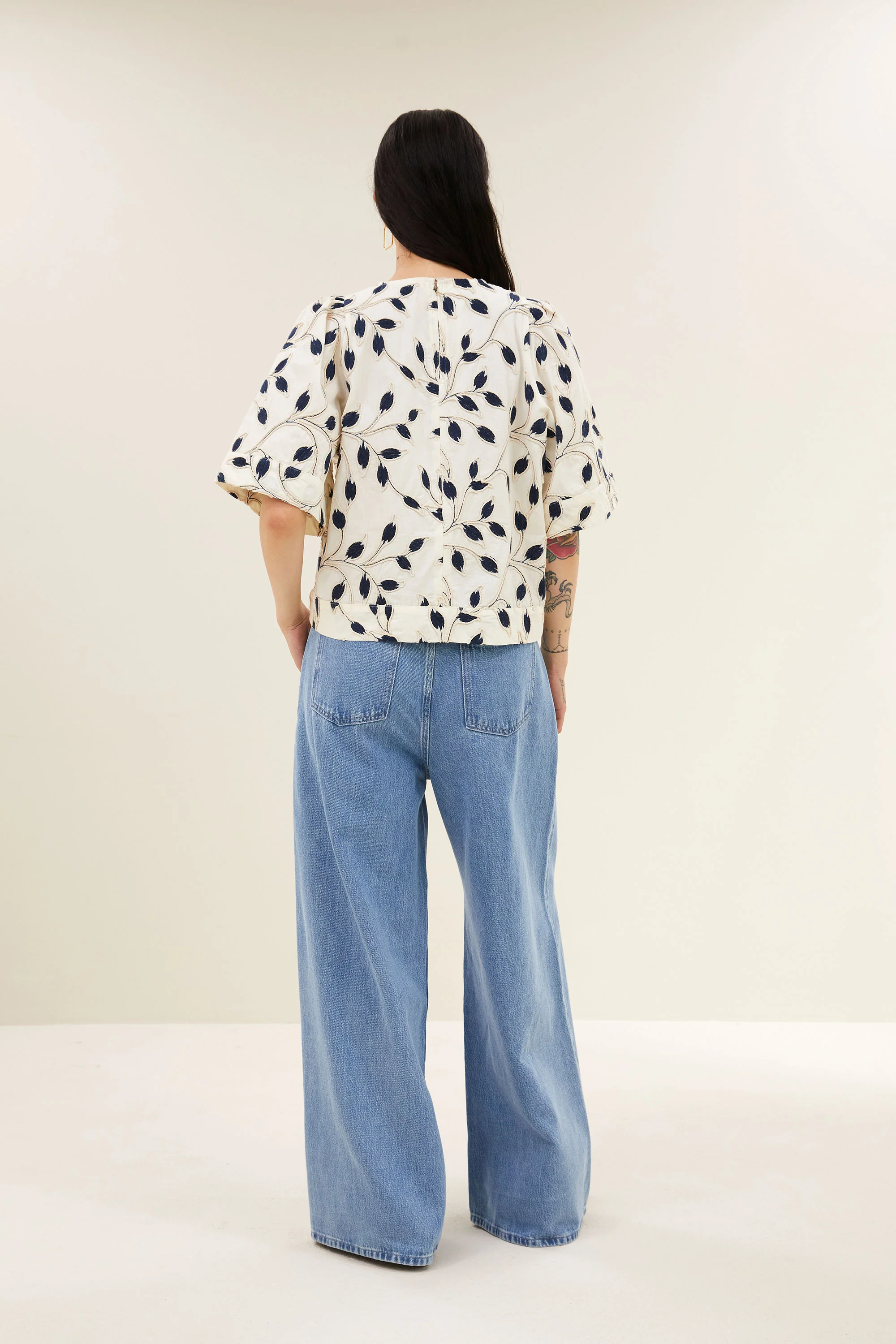 olivia botanic blouse | midnight - Image 5