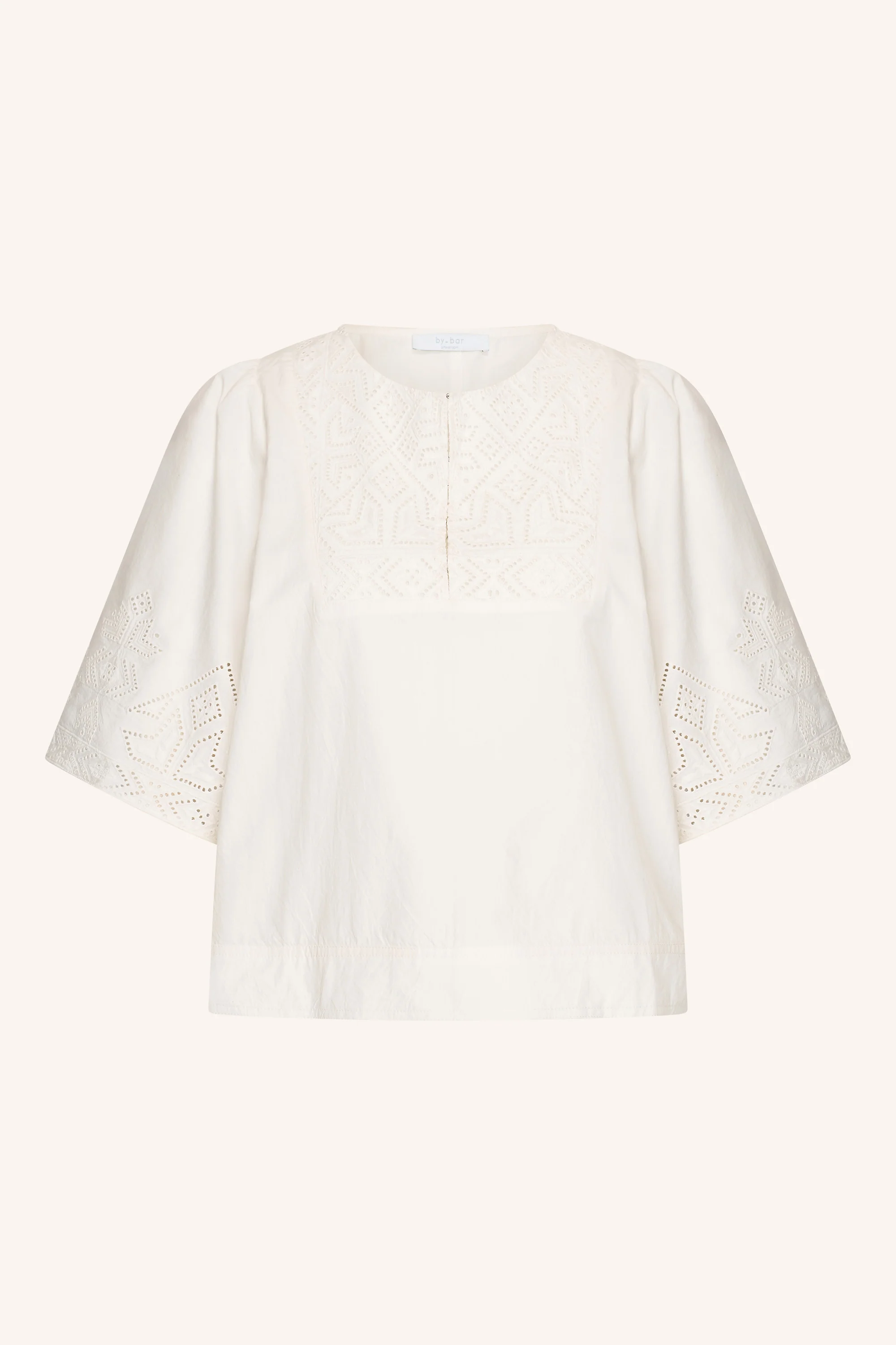 olivia embroidery blouse | cloud white - Image 5