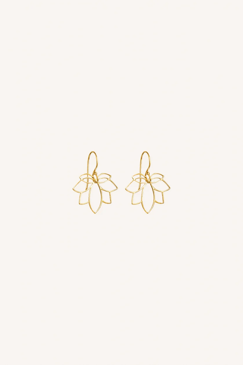 pd lotus earring | gold