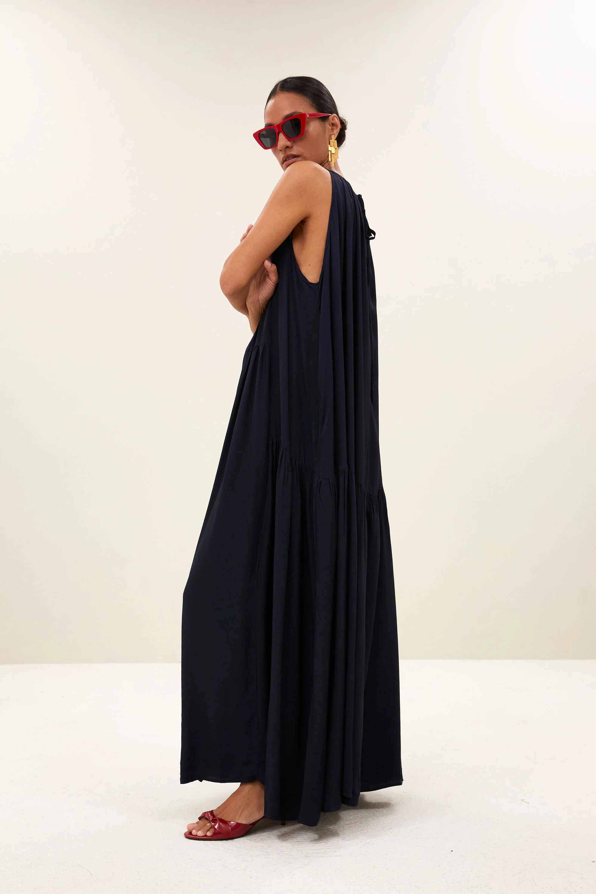 peggy twill dress | captain blue - Image 3