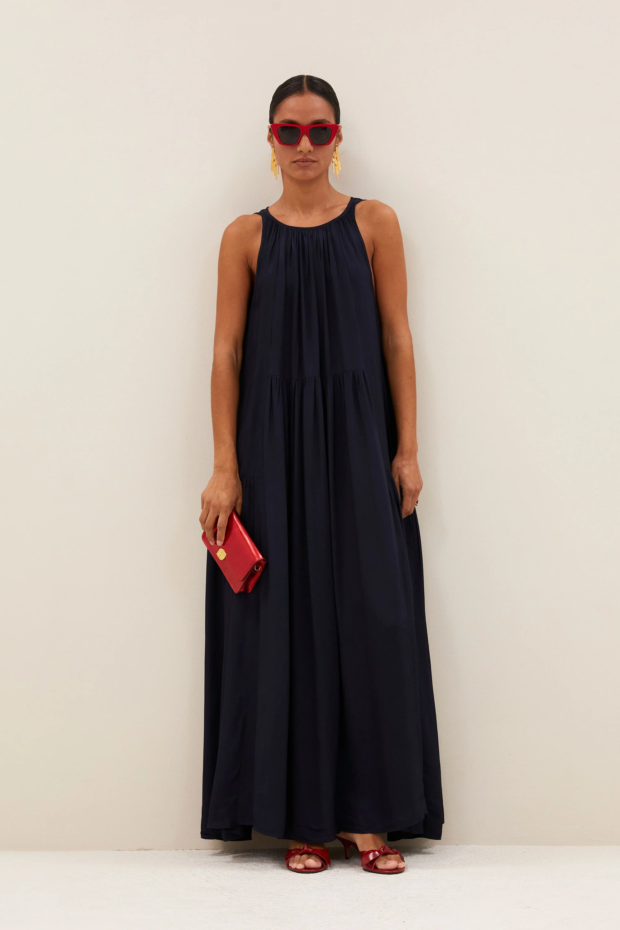 peggy twill dress | captain blue - Image 5