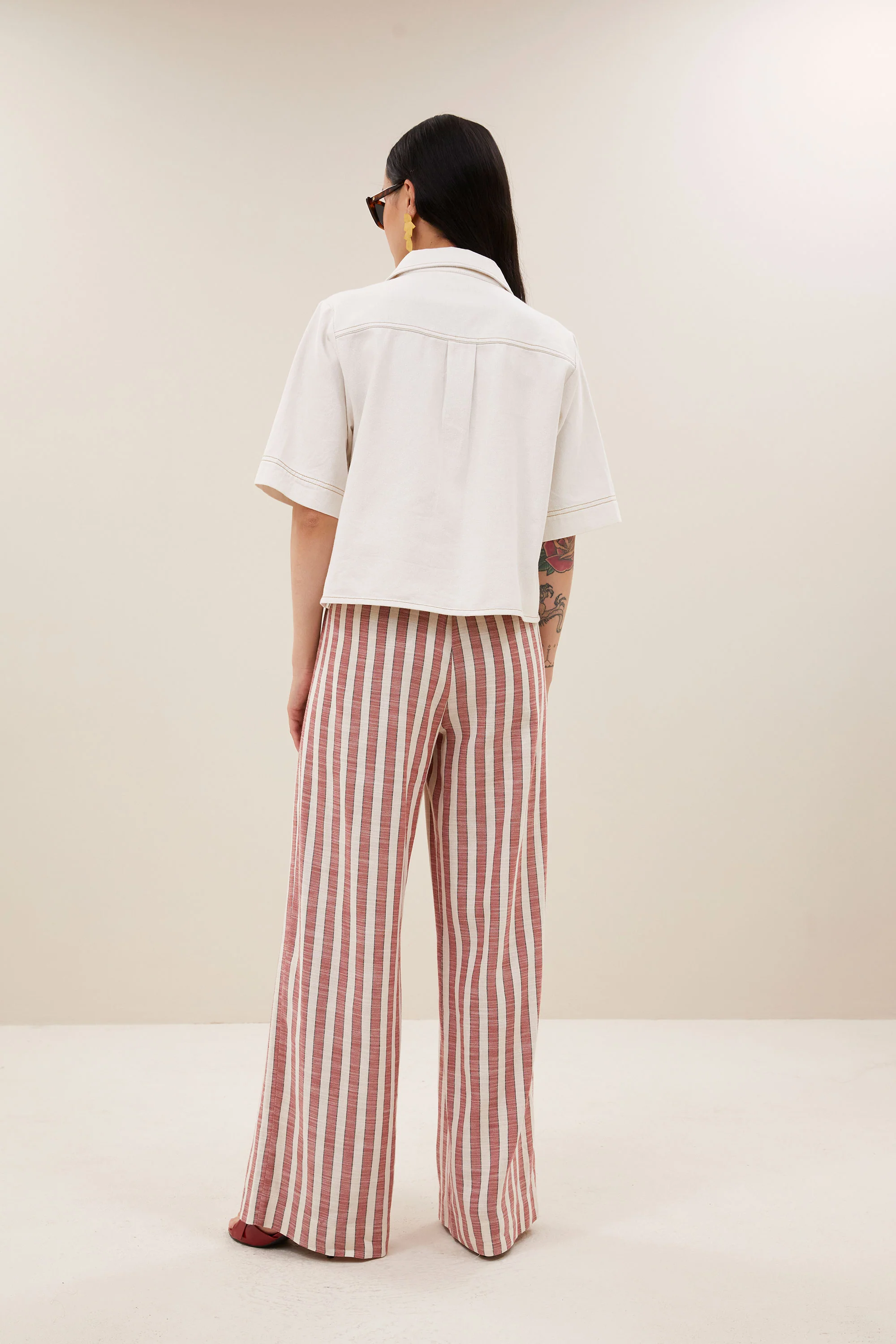 philipe twill top | cloud white - Image 4