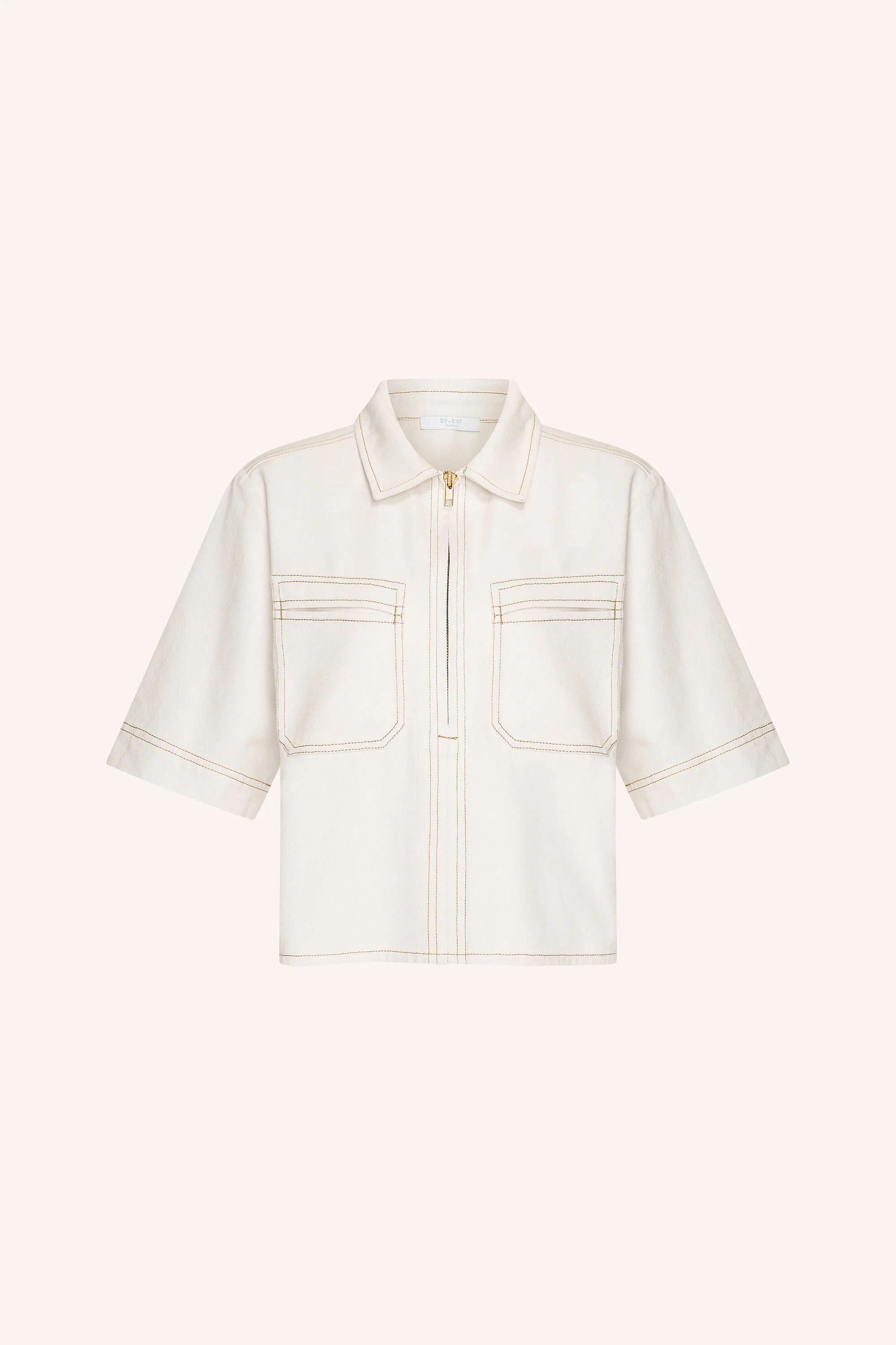 philipe twill top | cloud white - Image 7
