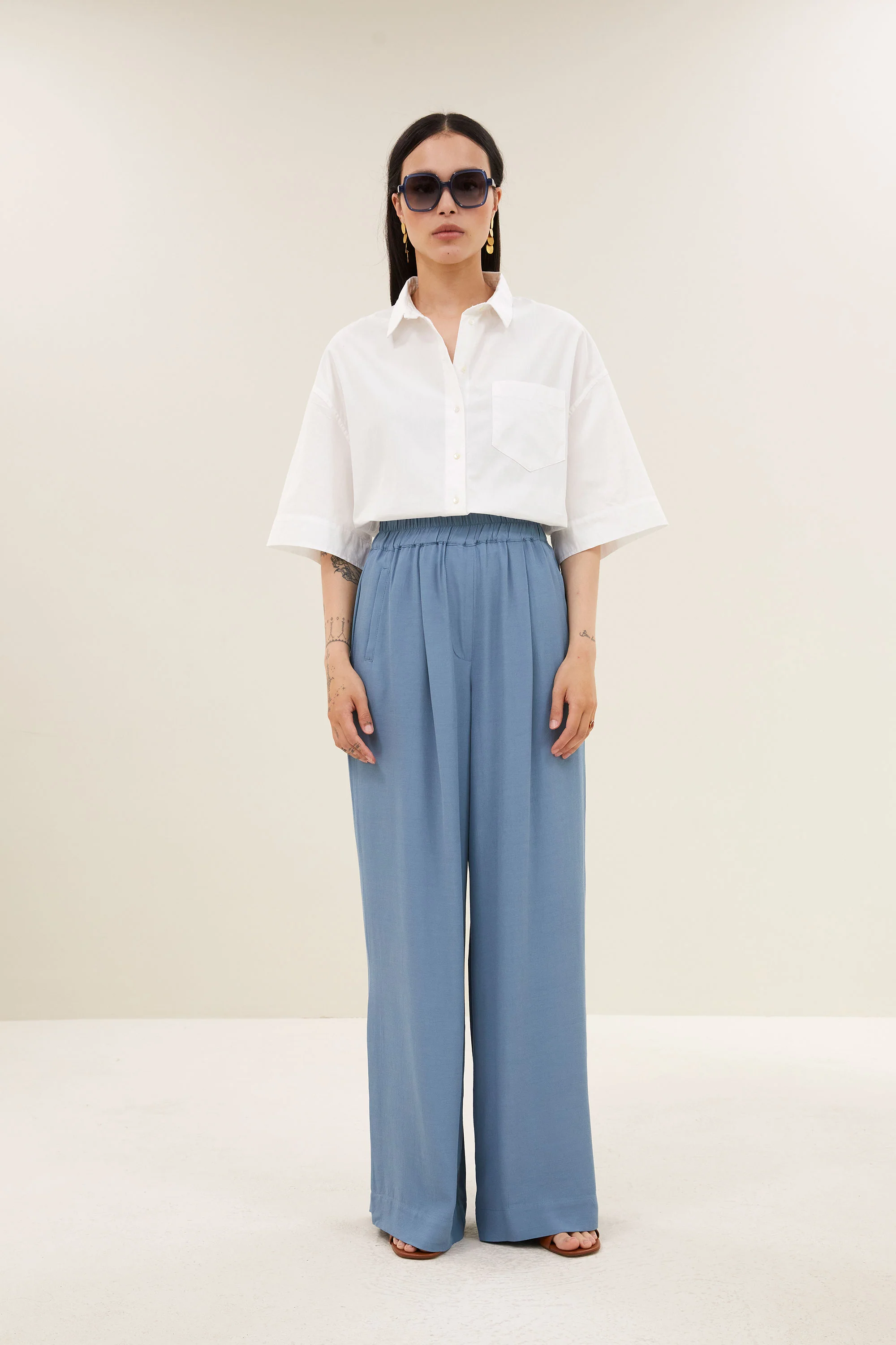 pilar poplin blouse | white - Image 2