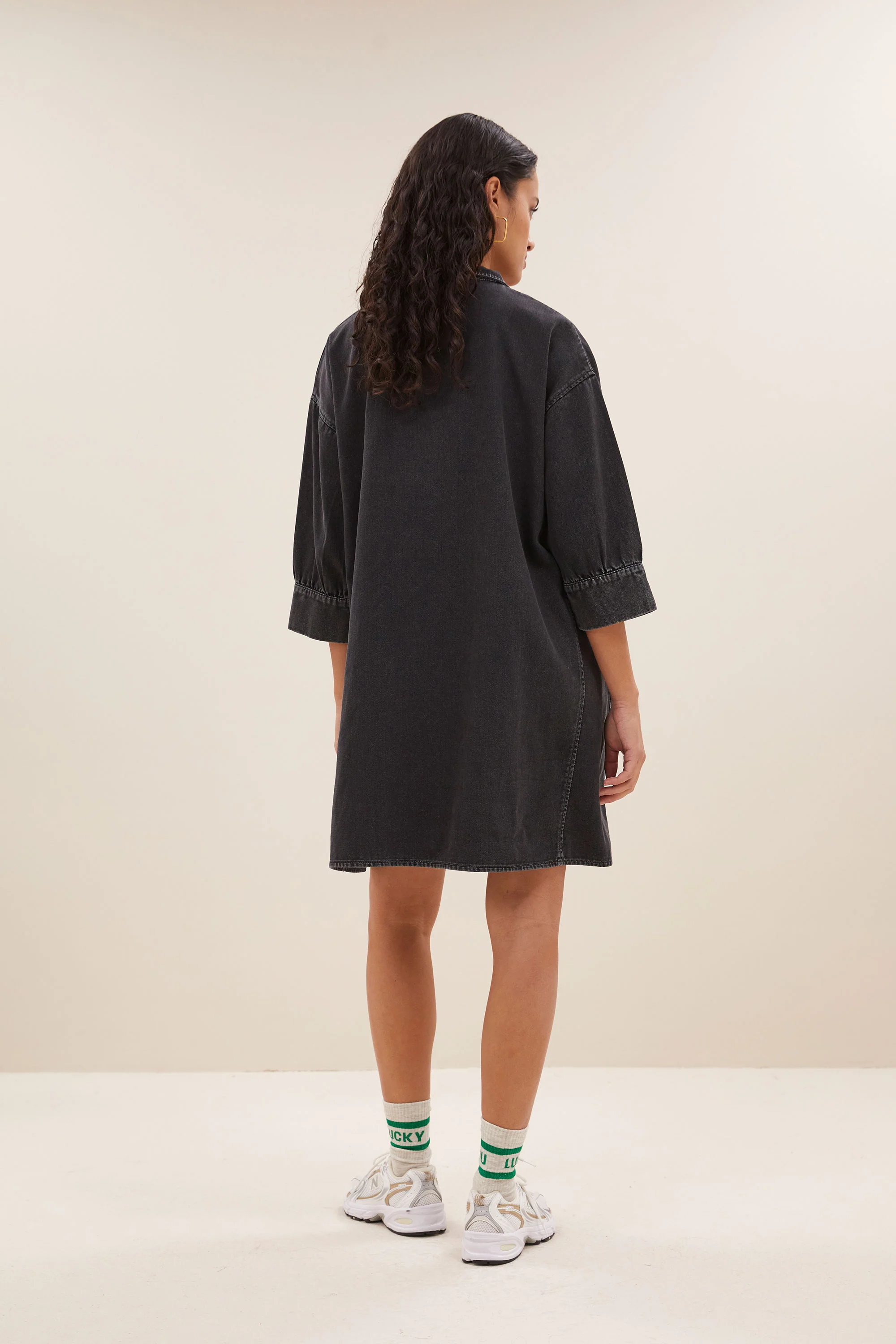 pino twill dress | jet black - Image 3