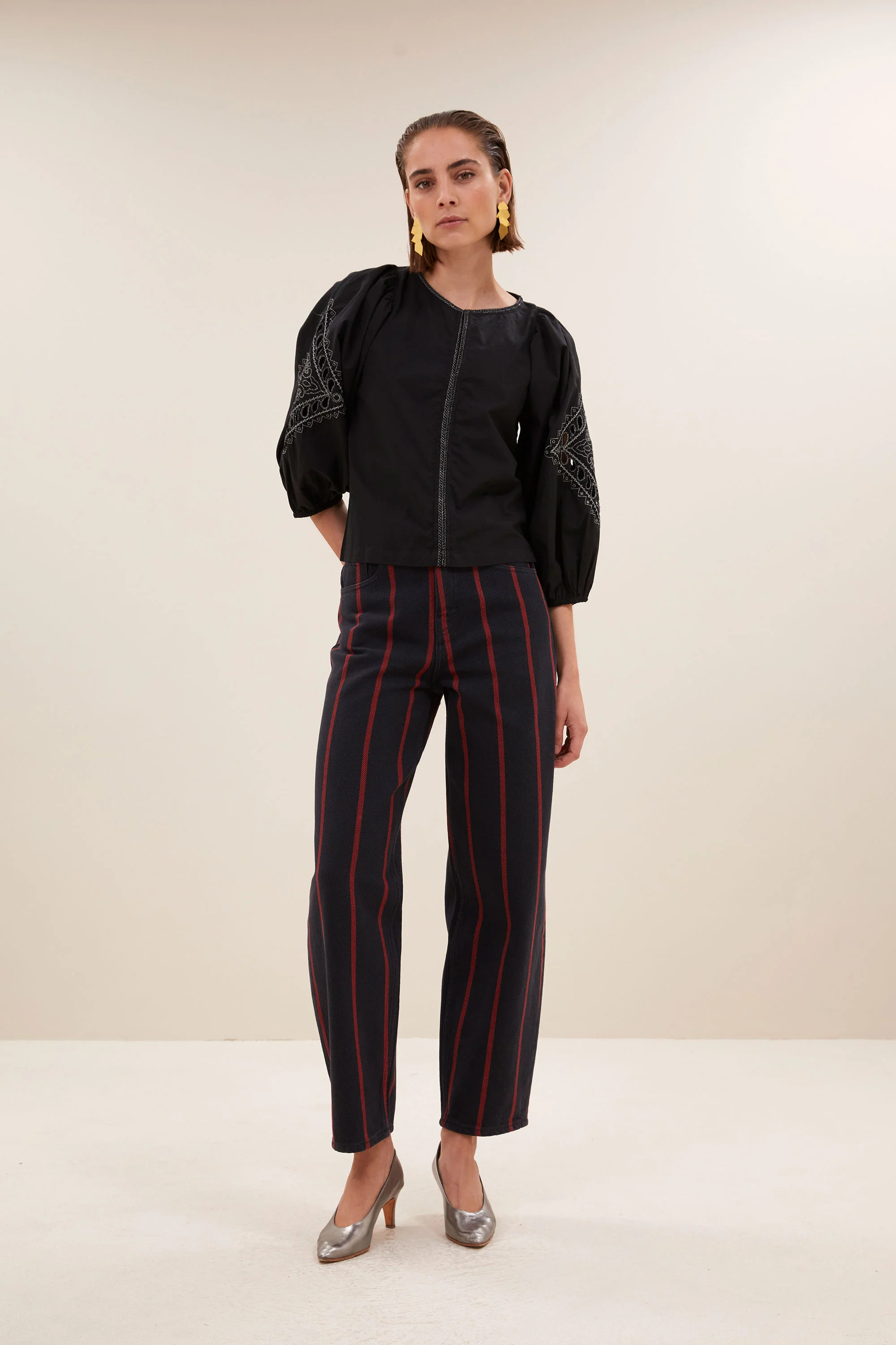 rae festive blouse | jet black - Image 3