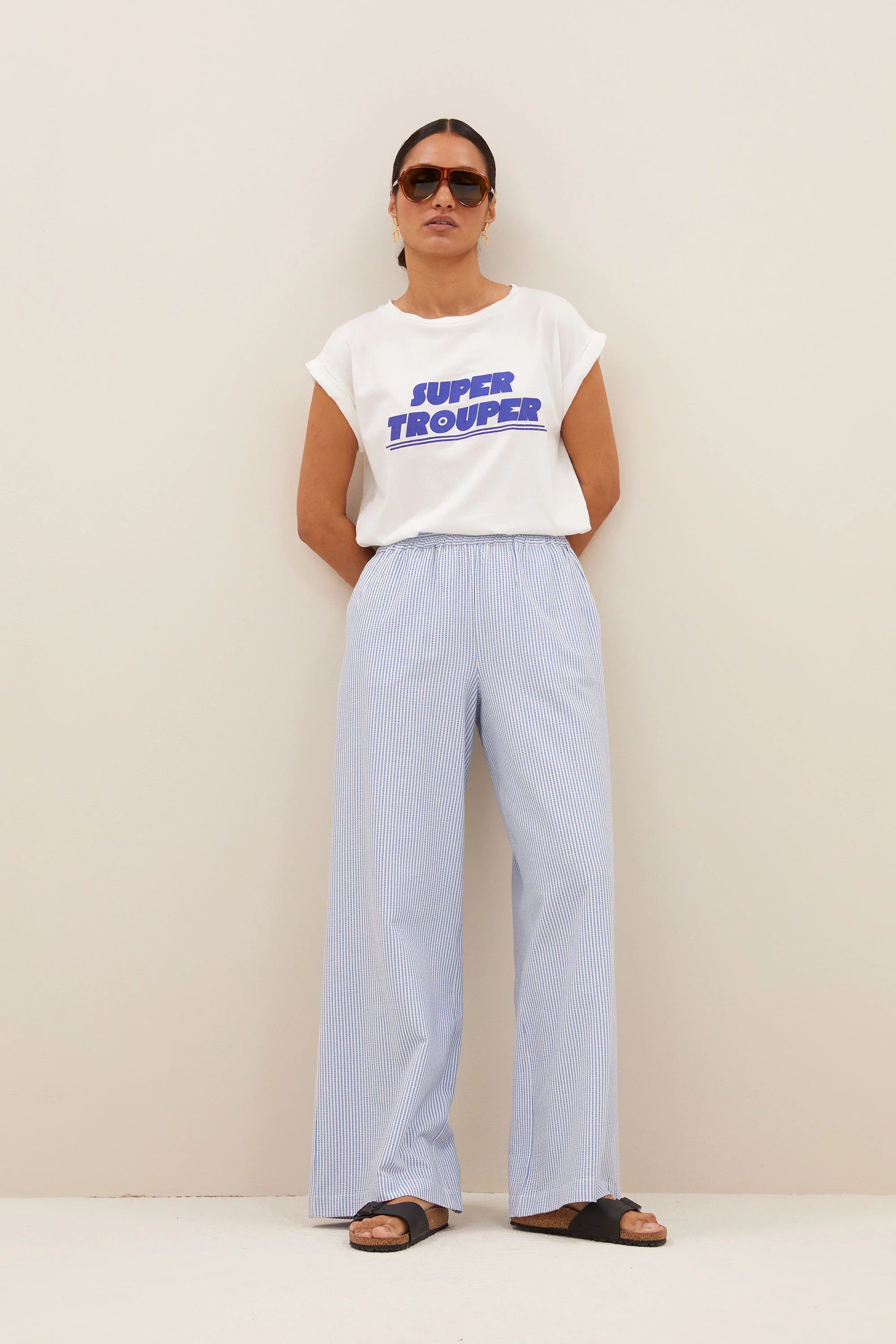 randy stripe pants | blue seer stripe - Image 5