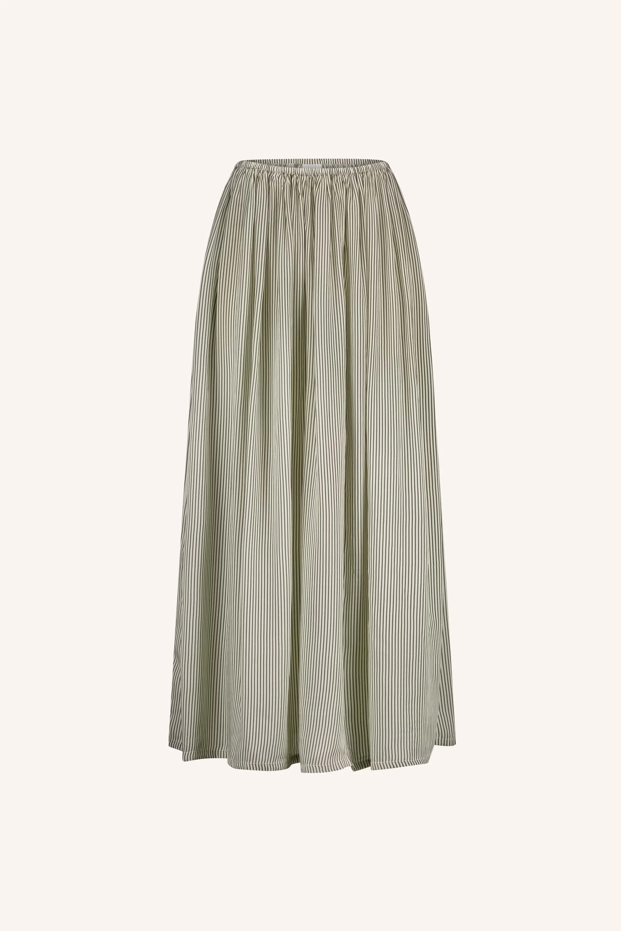 reva viscose stripe skirt | graphite stripe print - Image 7